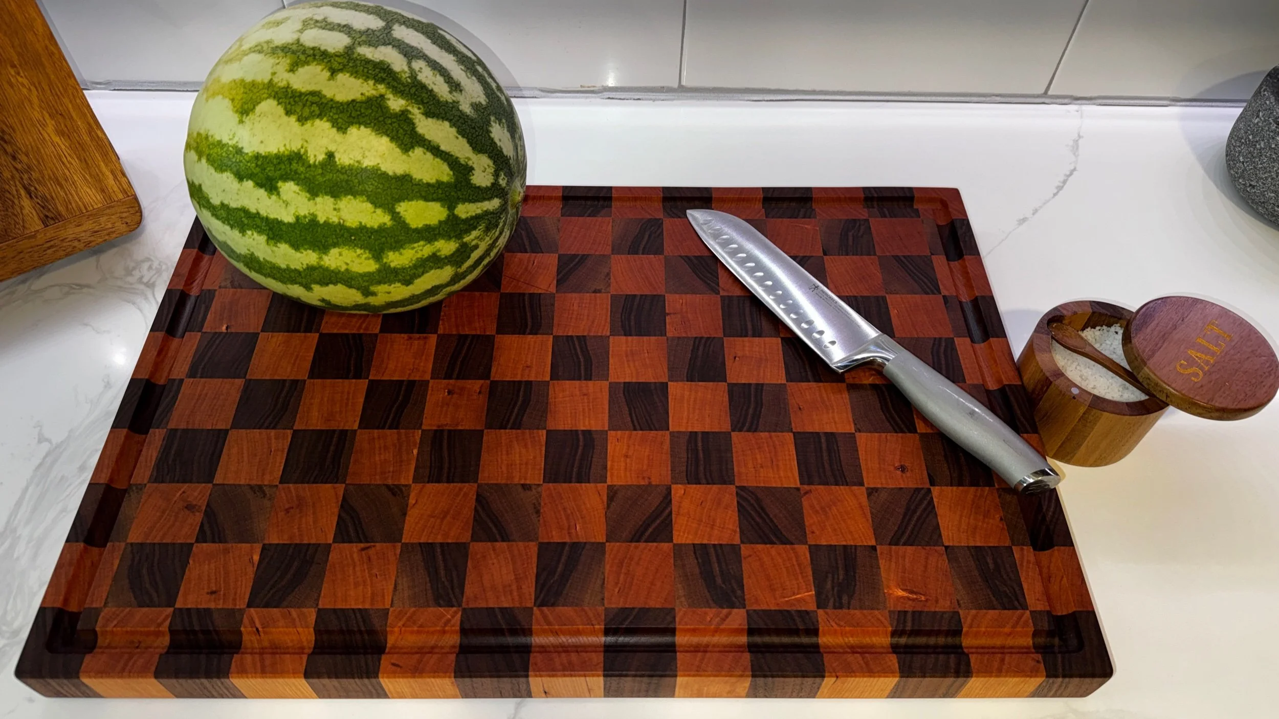 Handmade Walnut & Cherry End Grain Cutting Board | Custom Sizes