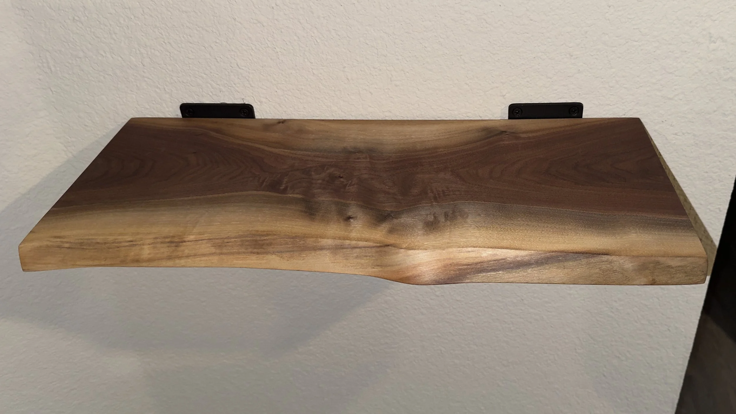 Live Edge Walnut Floating Shelves