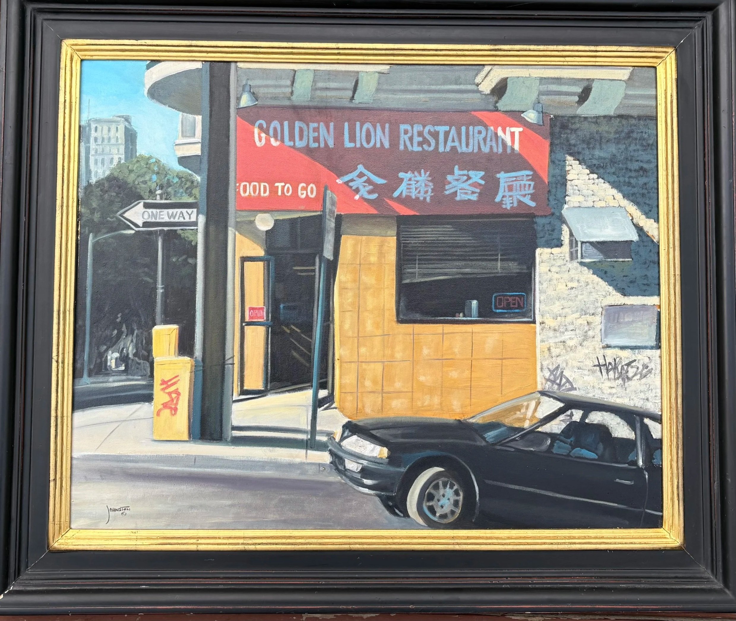 "Take Out Food"  oil, 24 x 30 (framed) $1700  (unframed)  $1400