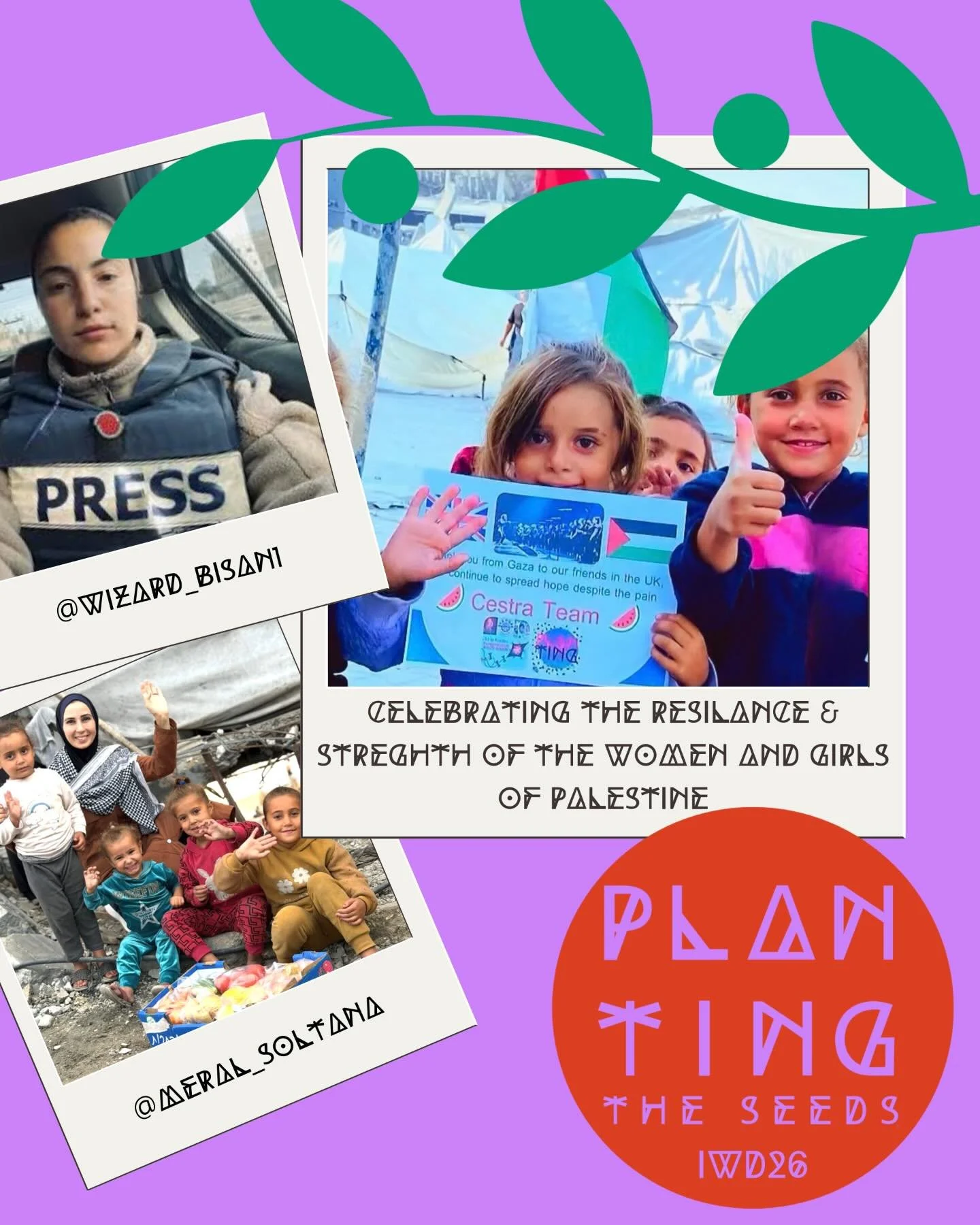 Today on #IWD26 we&rsquo;re celebrating the strength and reliance of the women and girls of Palestine. We stand with you in your fight for liberation, free from oppression. 

Our whole hearts filled with love and solidarity to ALL women globally, fac