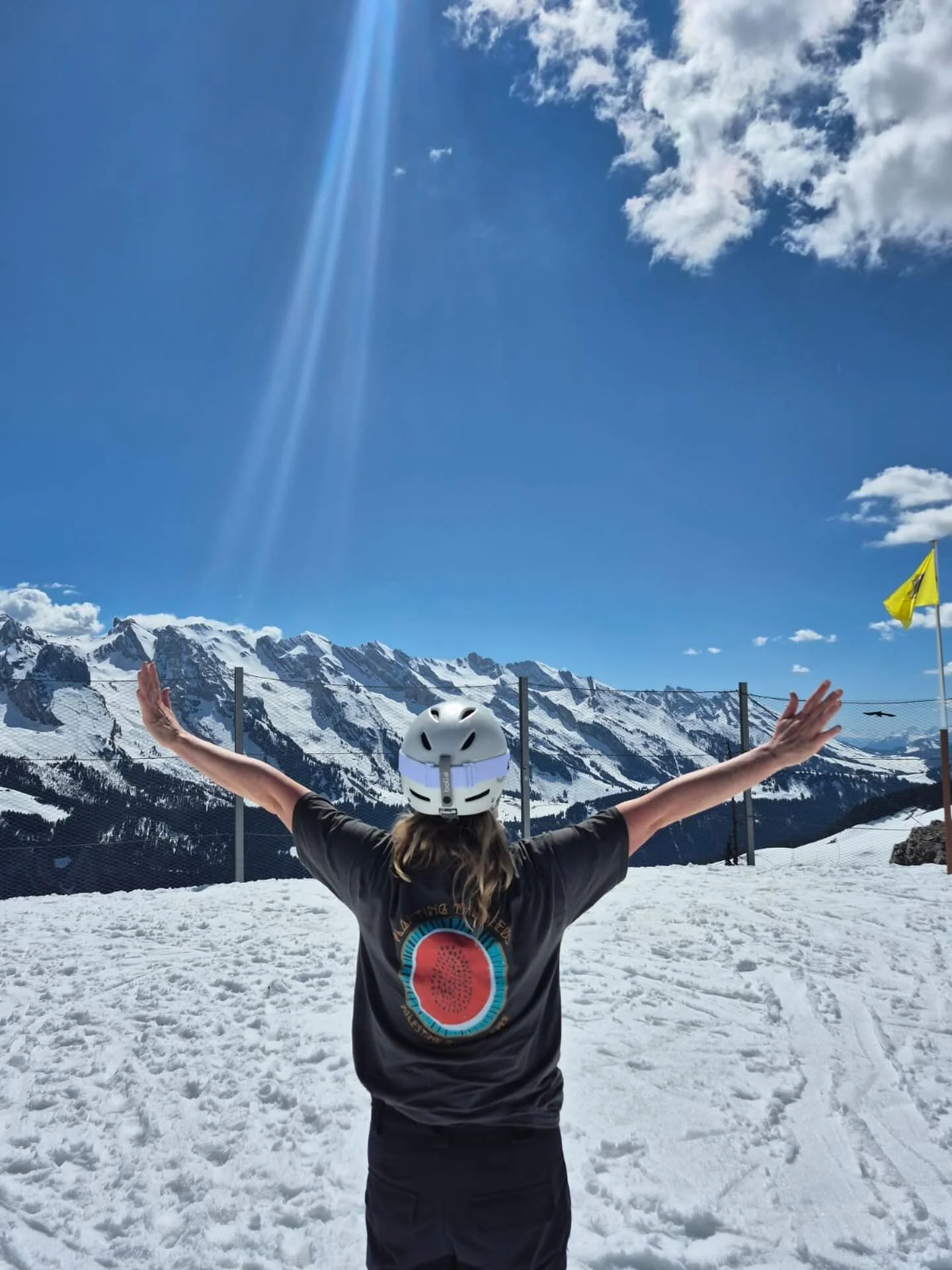 Solidarity on the slopes! 

Grab our OG t-shirt via our website and help support those who are enduring the most inhumane oppression, destruction of their land, homes, crops and infrastructure. 

100% of all profits from our garms, help support those