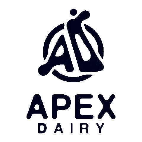 A logo with the words 'Apex Dairy' and a stylized emblem above it.