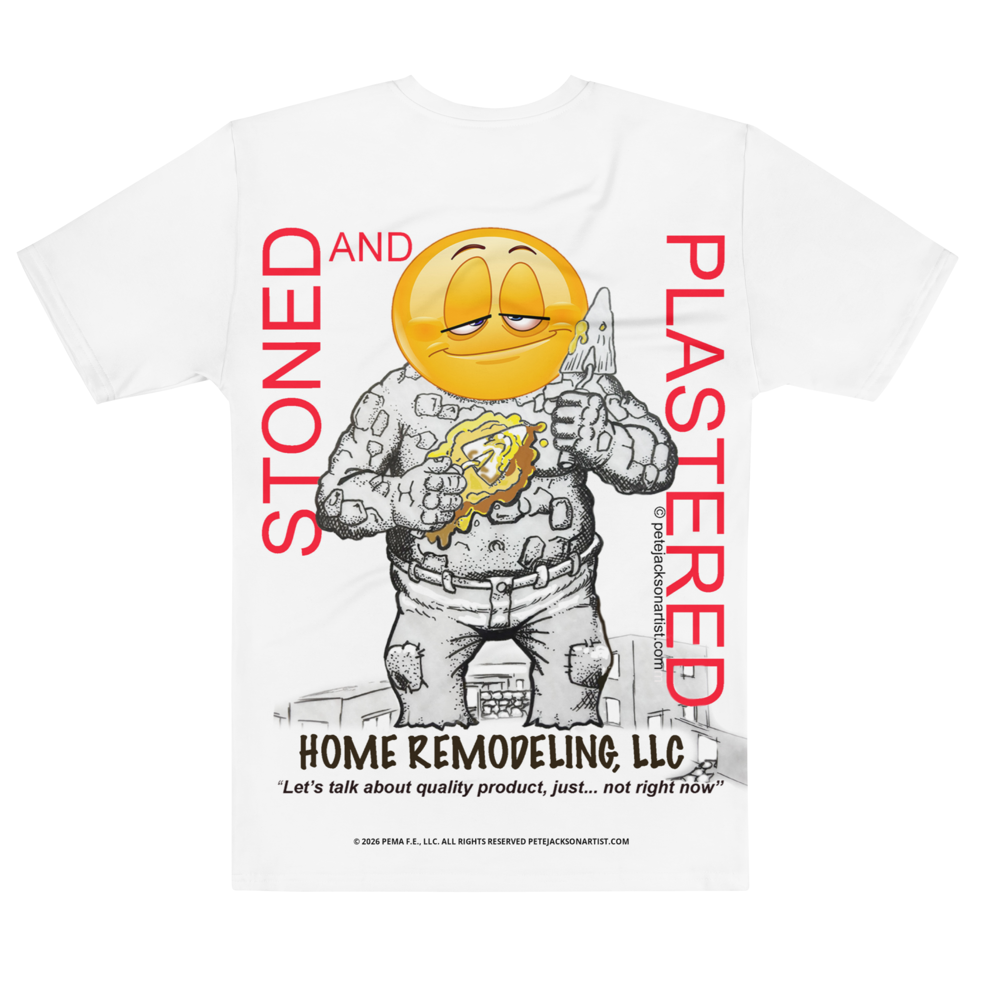 PEMA Stoned and Plastered (D1) Men’s cotton crew neck t