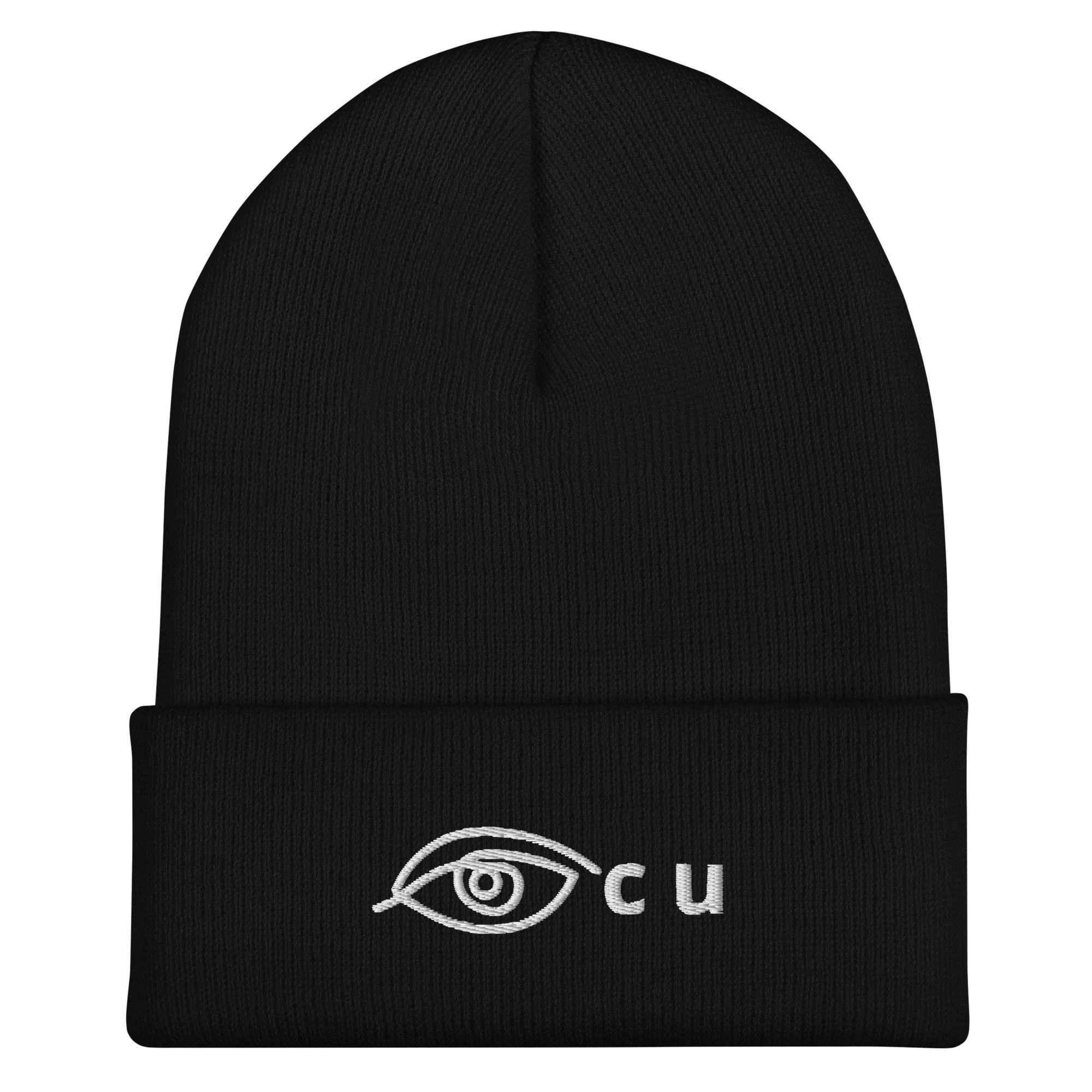 "Eye C U" Cuffed Beanie by Pete Jackson