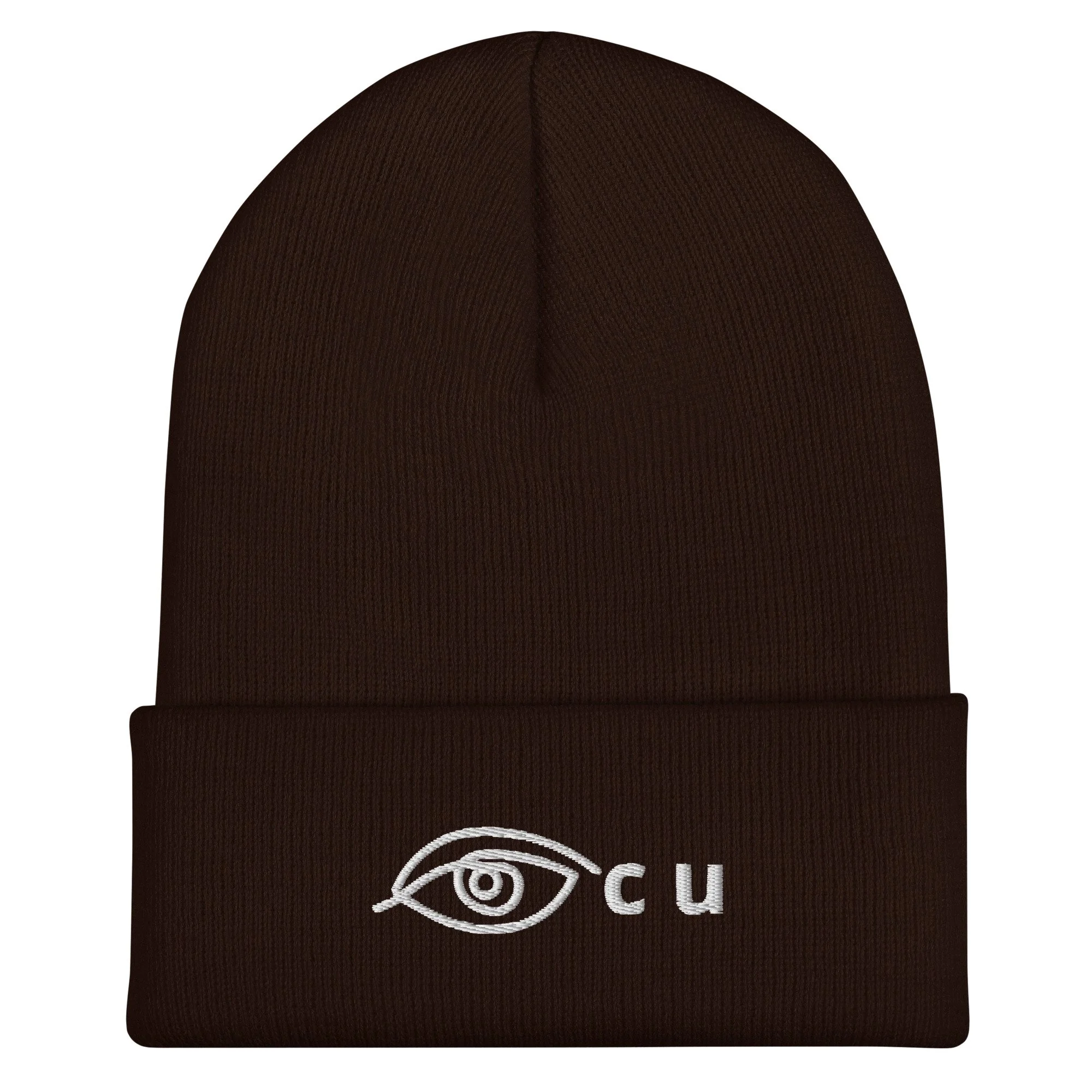 "Eye C U" Cuffed Beanie by Pete Jackson