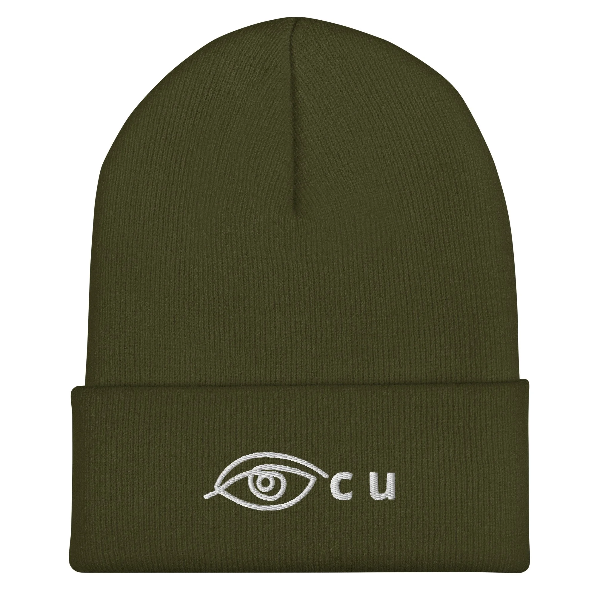 "Eye C U" Cuffed Beanie by Pete Jackson