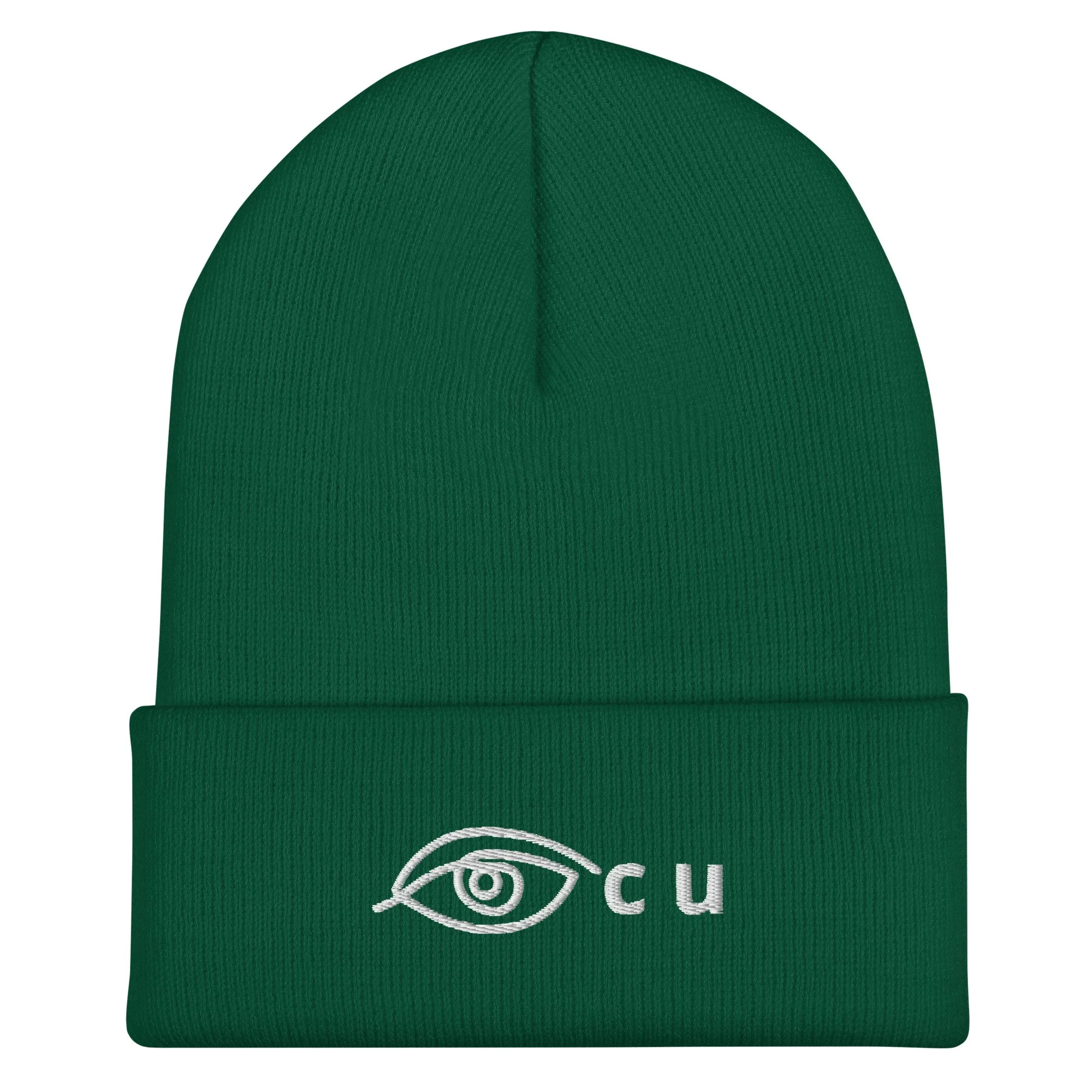 "Eye C U" Cuffed Beanie by Pete Jackson