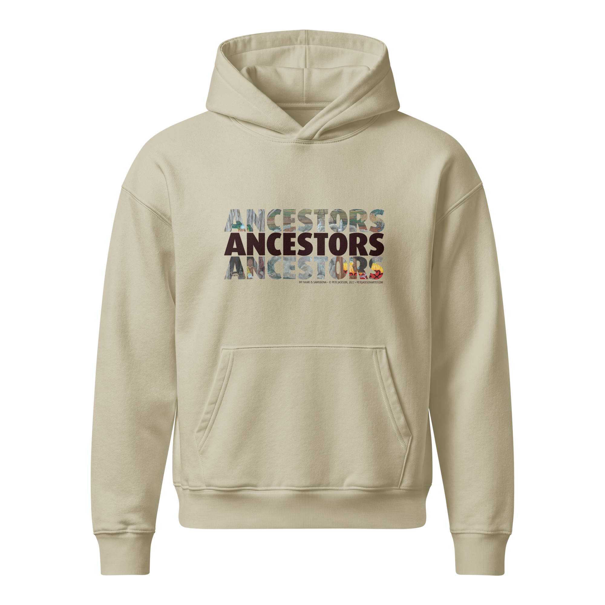 Ancestors Unisex relaxed mid-weight hooded sweatshirt by Pete Jackson