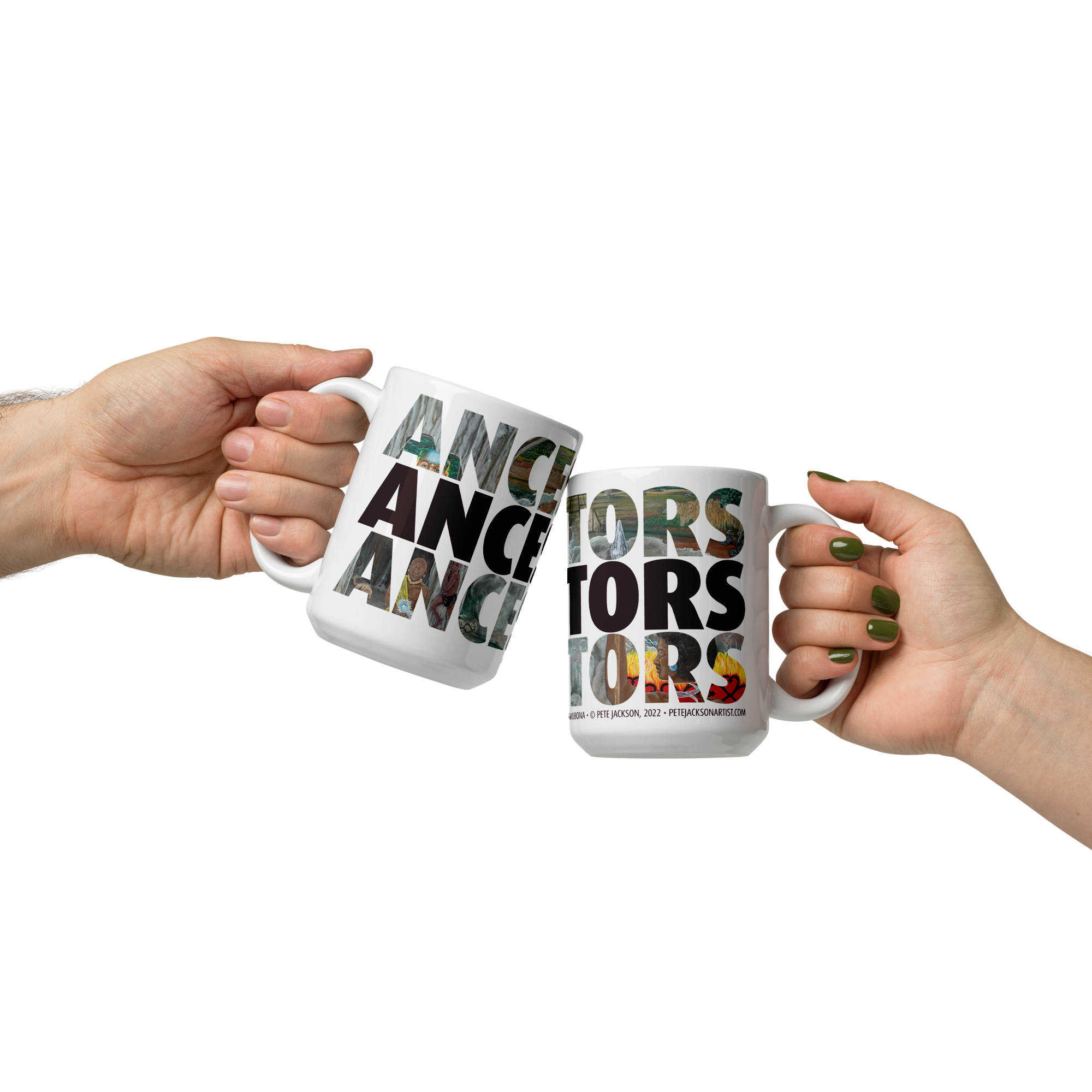 Sawubona Inlay 15oz Ancestors (white glossy) Mug