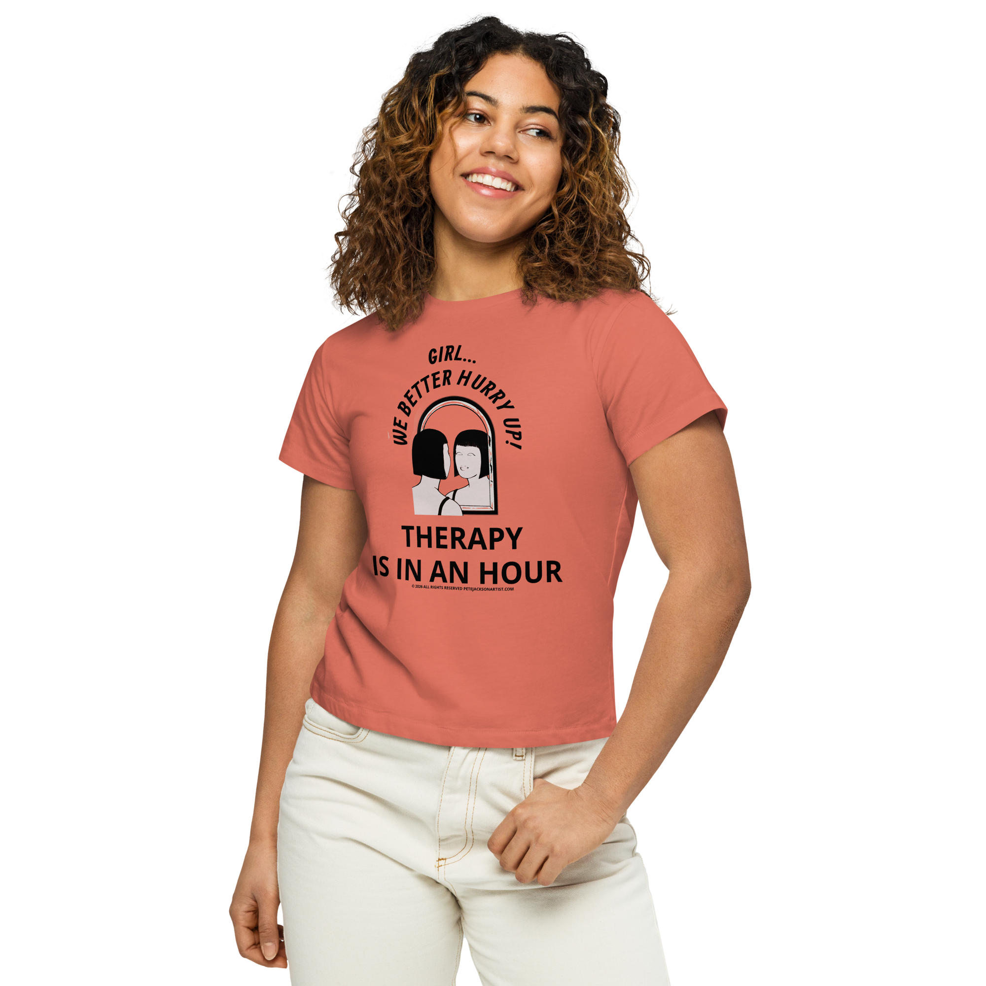 womens-high-waisted-tee-red-sorbet-front-6a50219bee4f7.png