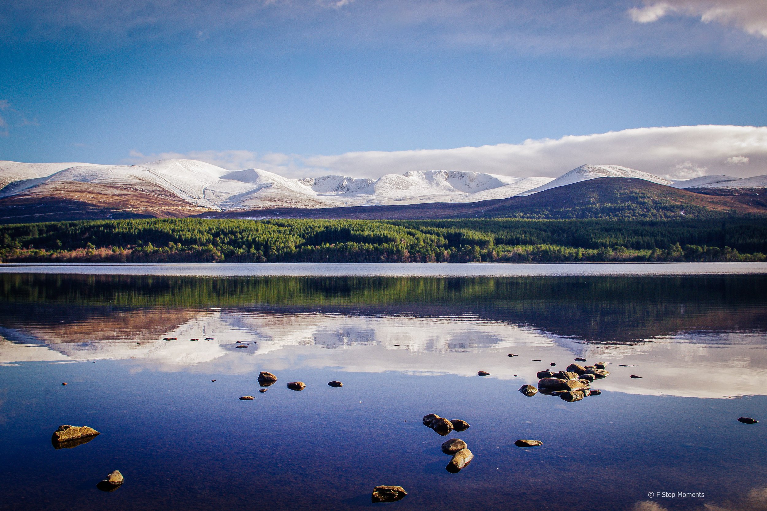 Loch Morlich in the Cairngorms. 