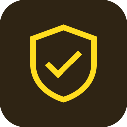 Geleekschild met controlecheckmark op donkere achtergrond