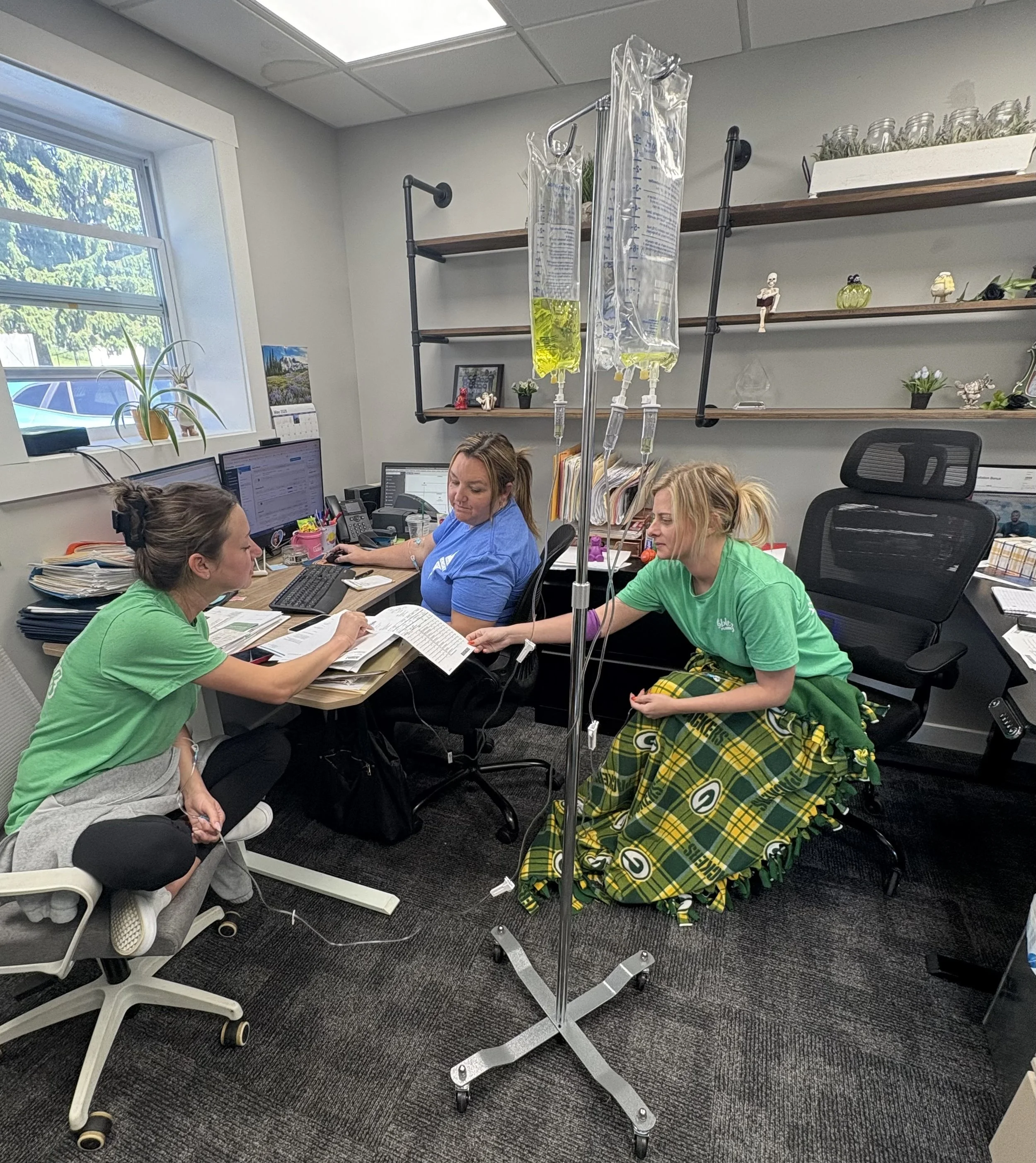 Workplace wellness IV infusions in Stark County, Ohio. Boost employee health and morale with mobile wellness services.
