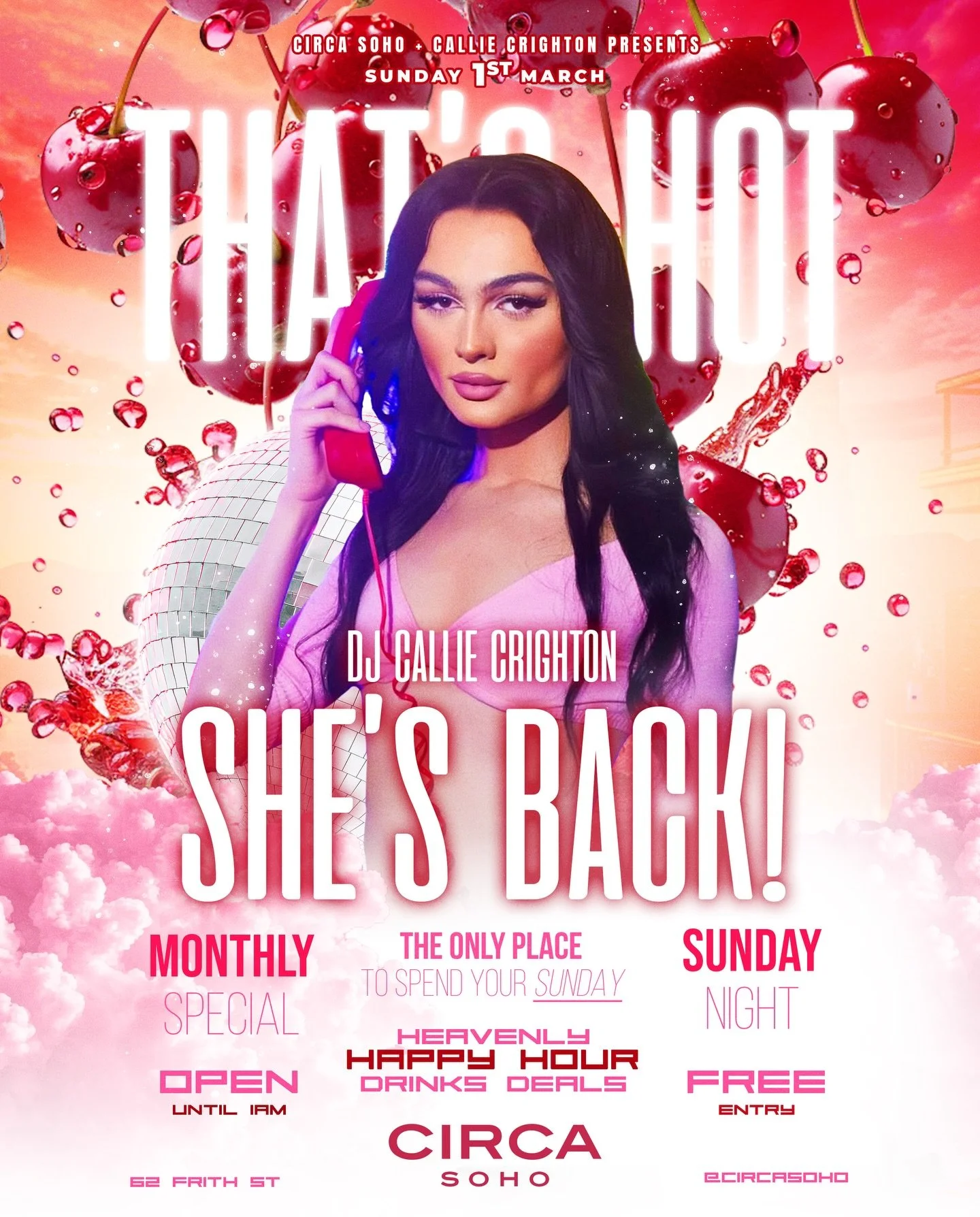 💋 SHE&hellip; IS&hellip; BACK! 💋

Our gorgeous DJ Callie Crighton RETURNS next Sunday, even more gorgeous than EVER!

She brings back a monthly special of &lsquo;THAT&rsquo;S HOT&rsquo; Sundays - all about the best bubblegum pop!

The only place to