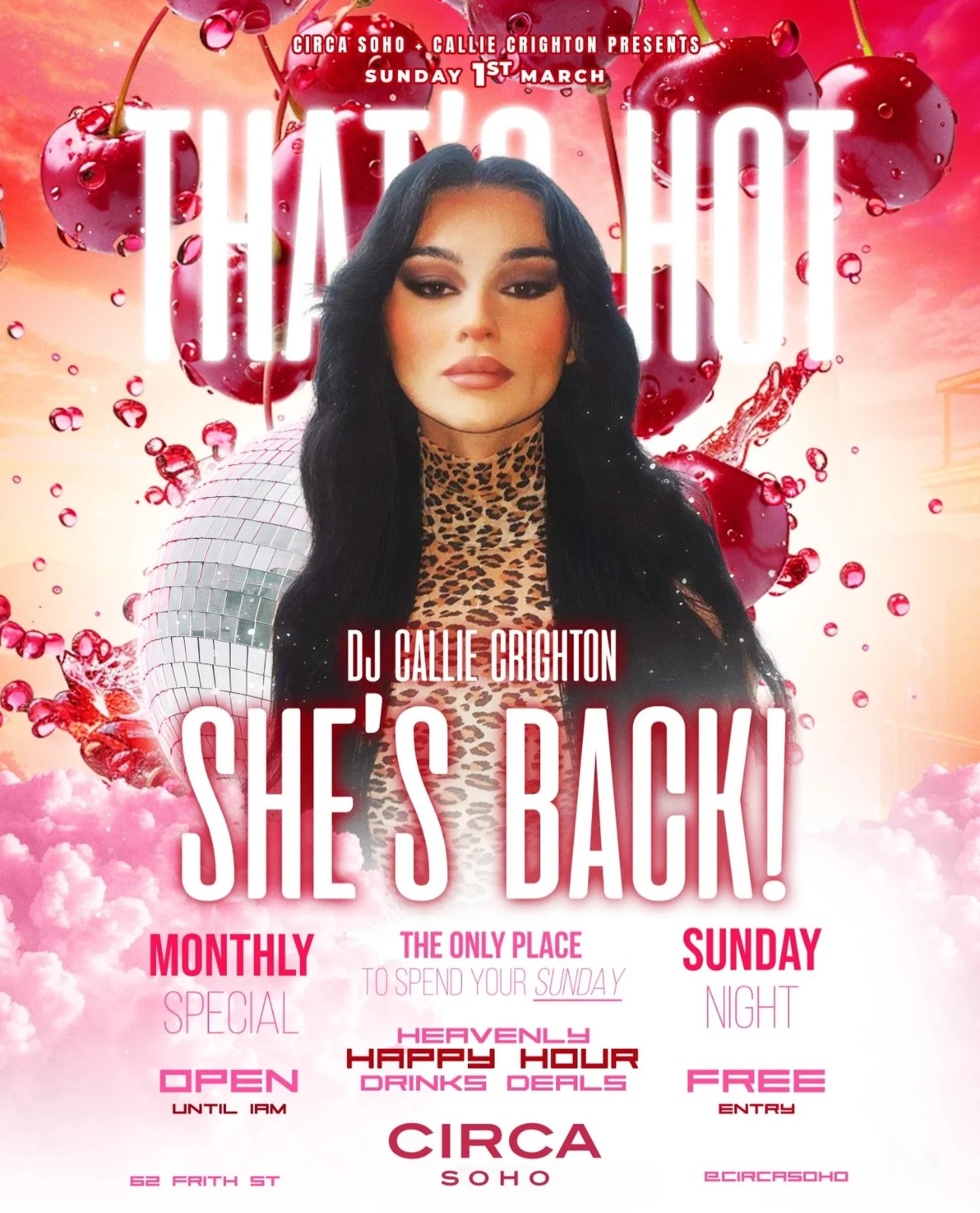 💋 SHE&hellip; IS&hellip; BACK! 💋

Our gorgeous DJ Callie Crighton RETURNS next Sunday, even more gorgeous than EVER!

She brings back a monthly special of &lsquo;THAT&rsquo;S HOT&rsquo; Sundays - all about the best bubblegum pop!

The only place to