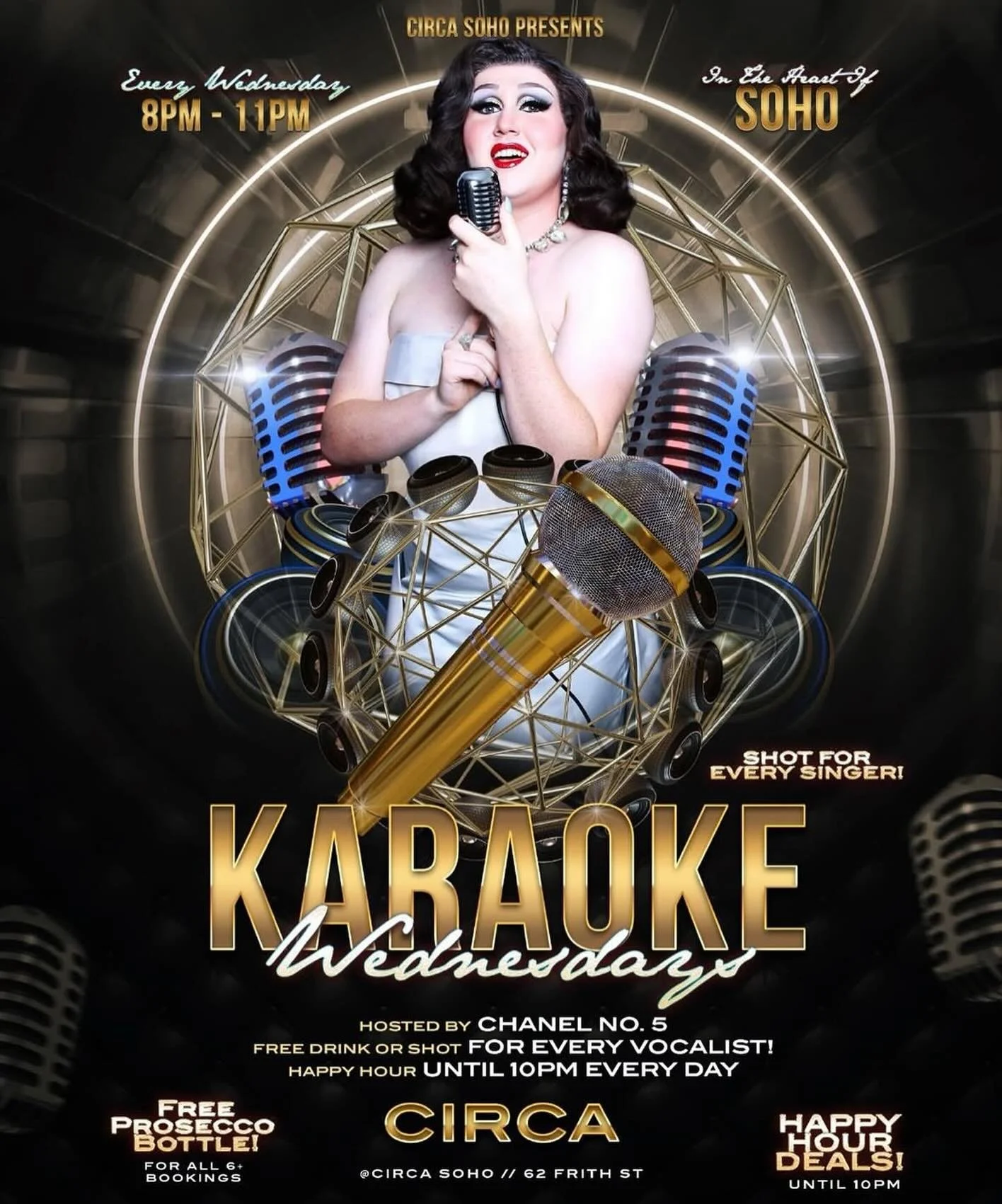 Fancy hiding away from the rain &amp; a free shot every time you sing? ☔️ 

Come down for Karaoke night hosted by our fabulous @misschanelno5 

2-4-1 happy hour cocktails till 10pm, shots deals and spinning pop tunes all evening 🍸 

See you there 🫦