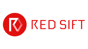 Red circular logo with white stylized 'R' and 'V' inside, next to the text 'RED SIFT'