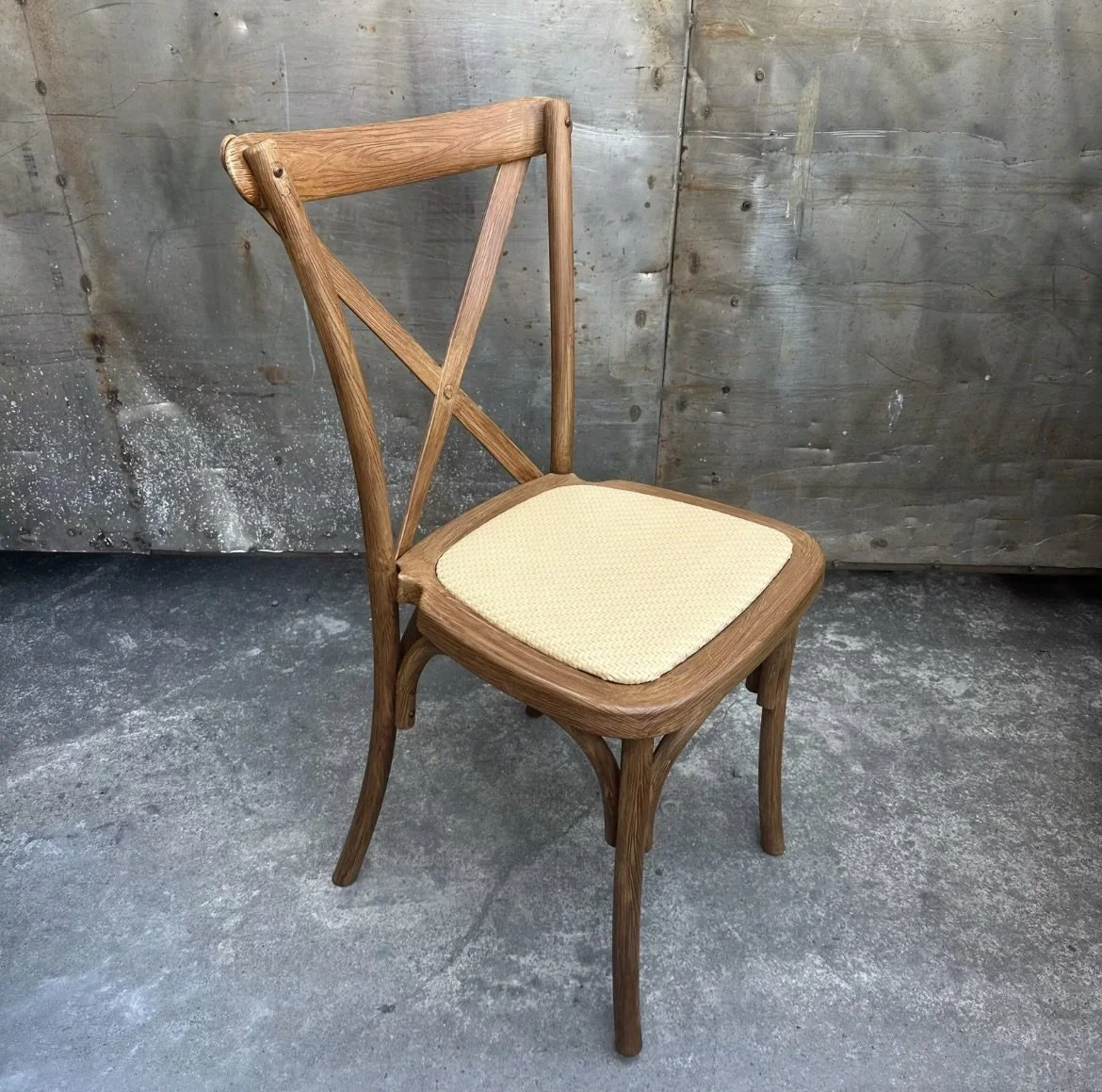 Crossback chair with Rattan seat