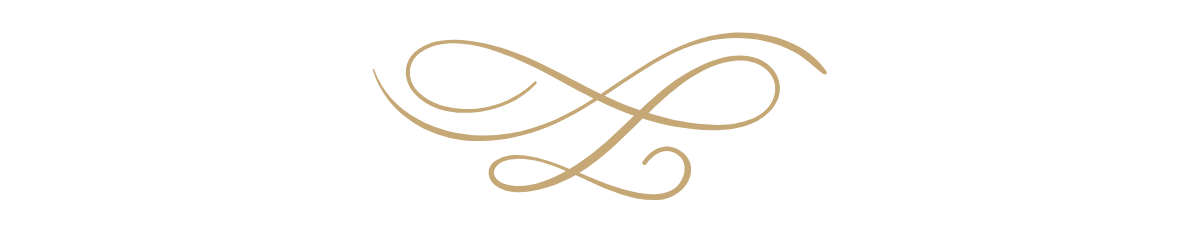 Gold ornate design with white background for Akita Event Rentals in Omaha, NE logo