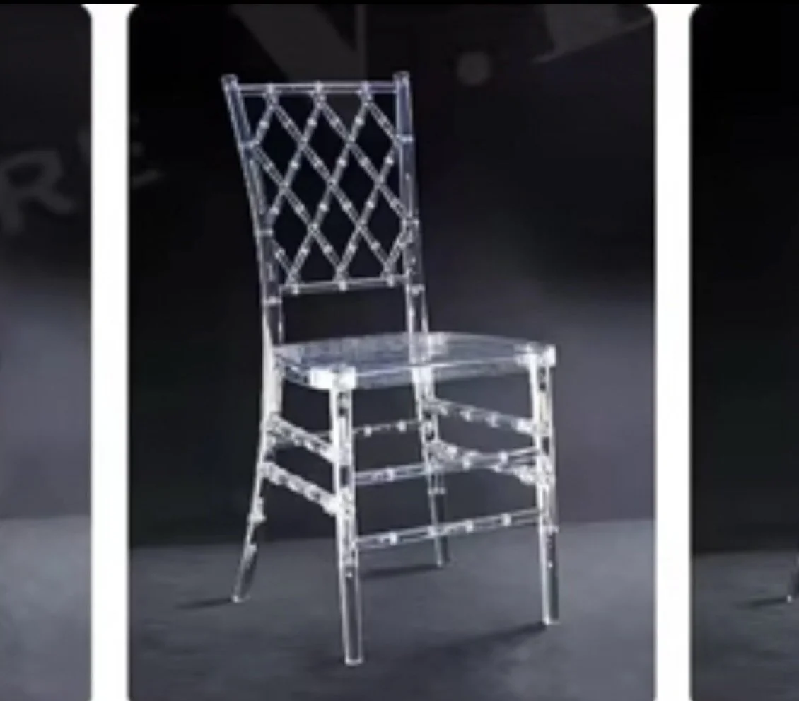 Crystal clear diamond back Chivari chair