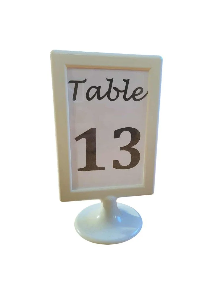 Table Number Picture Frames