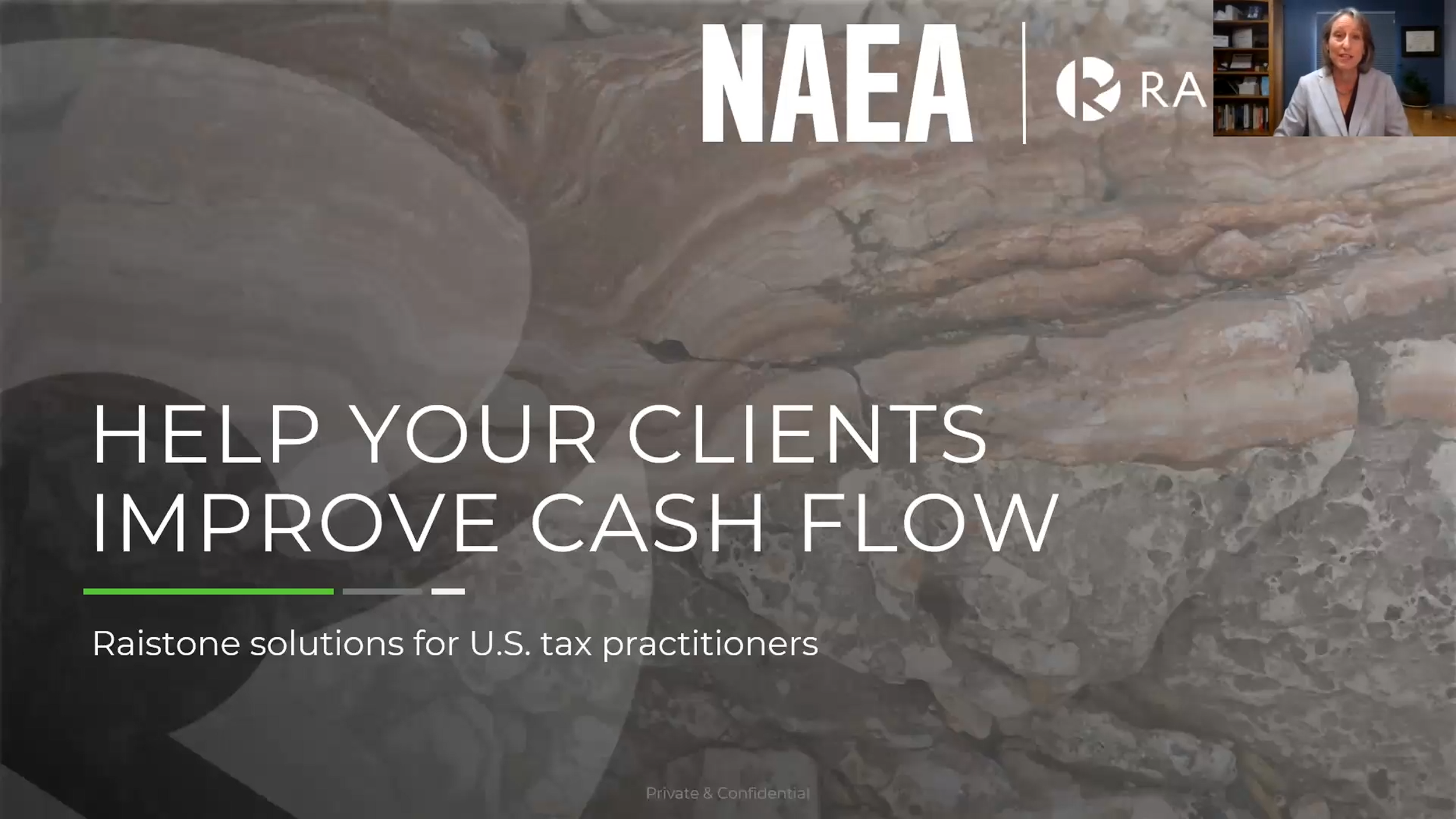 Presentation deck developed for a co-branded partnership webinar between Raistone and NAEA.