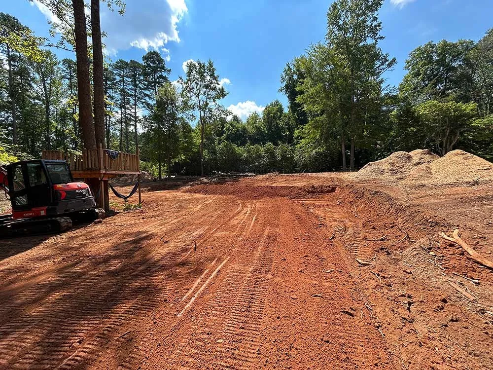 Graded building site ready for construction