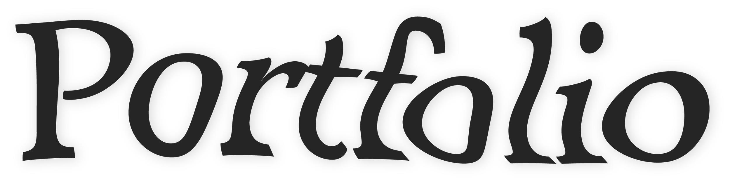 The word 'Portfolio' written in bold, stylized black text.