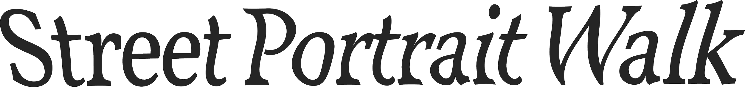 Text reading 'Street Portrait Walk' in stylized black font on a transparent background.