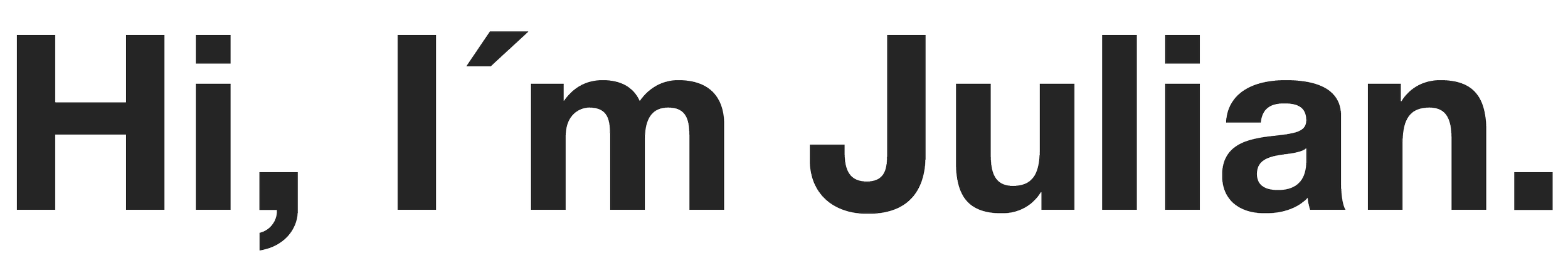 Black text on a transparent background reading 'Hi, I’m Julian.'