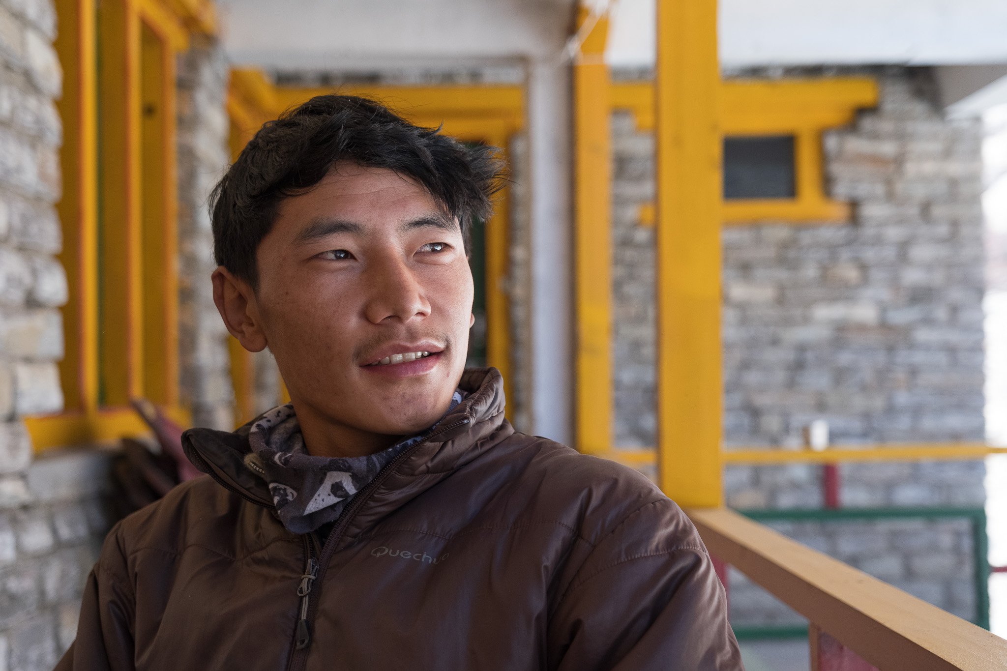 A porter and guide in Nepal