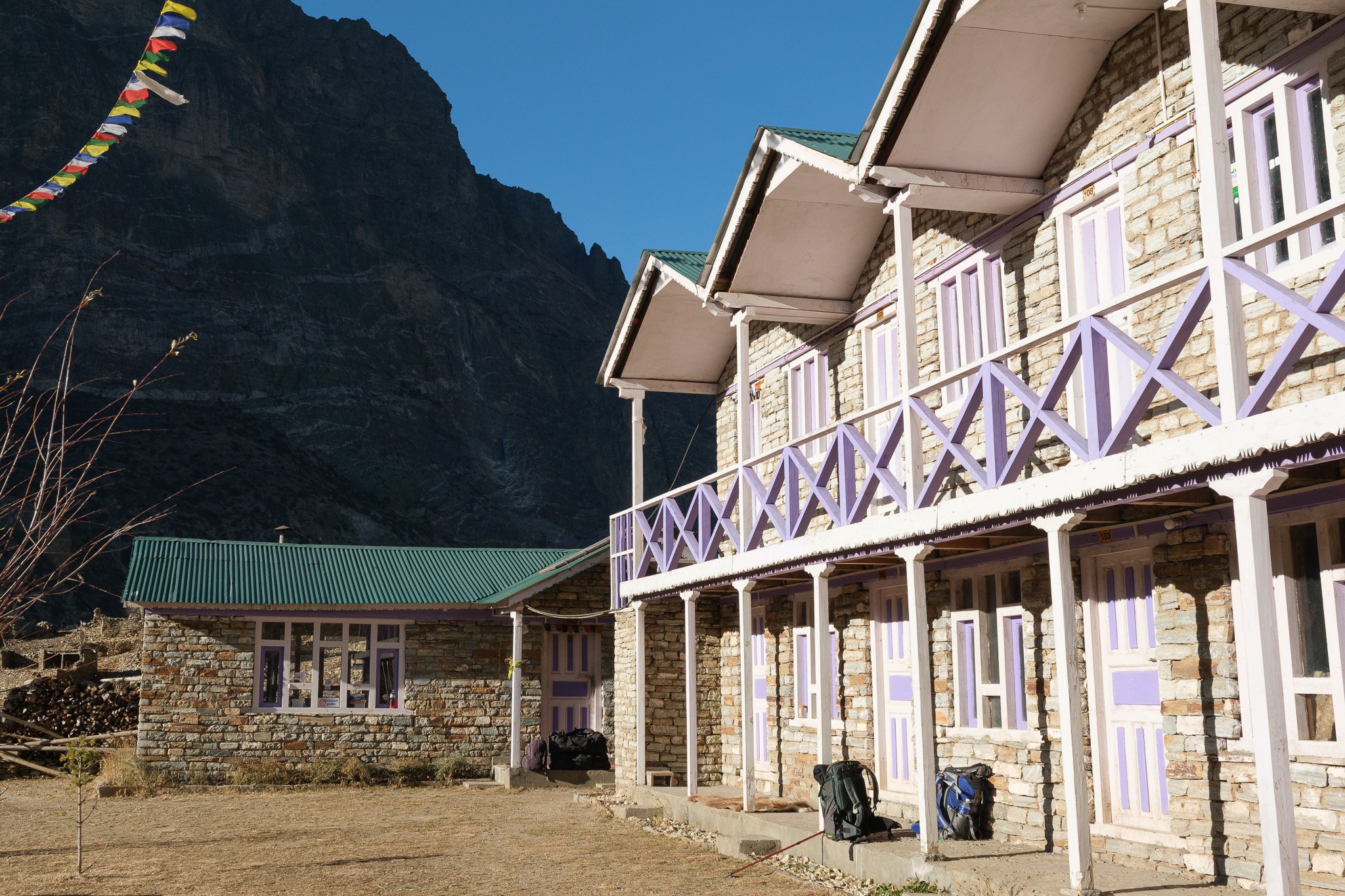 A guesthouse in Chyakhu on the Nar Phu trek in Nepal.