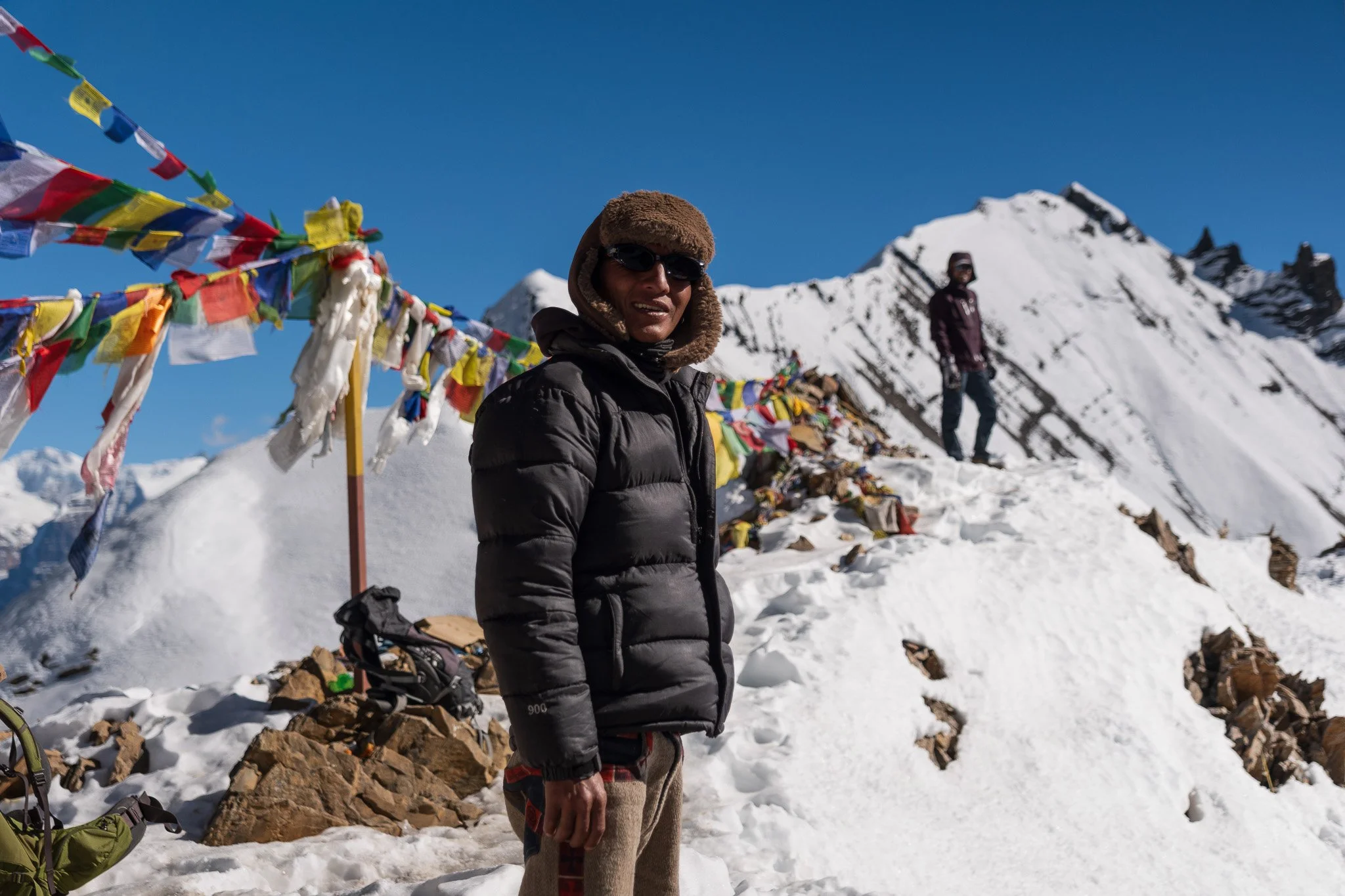 Crossing the Kang La pass in Nepal