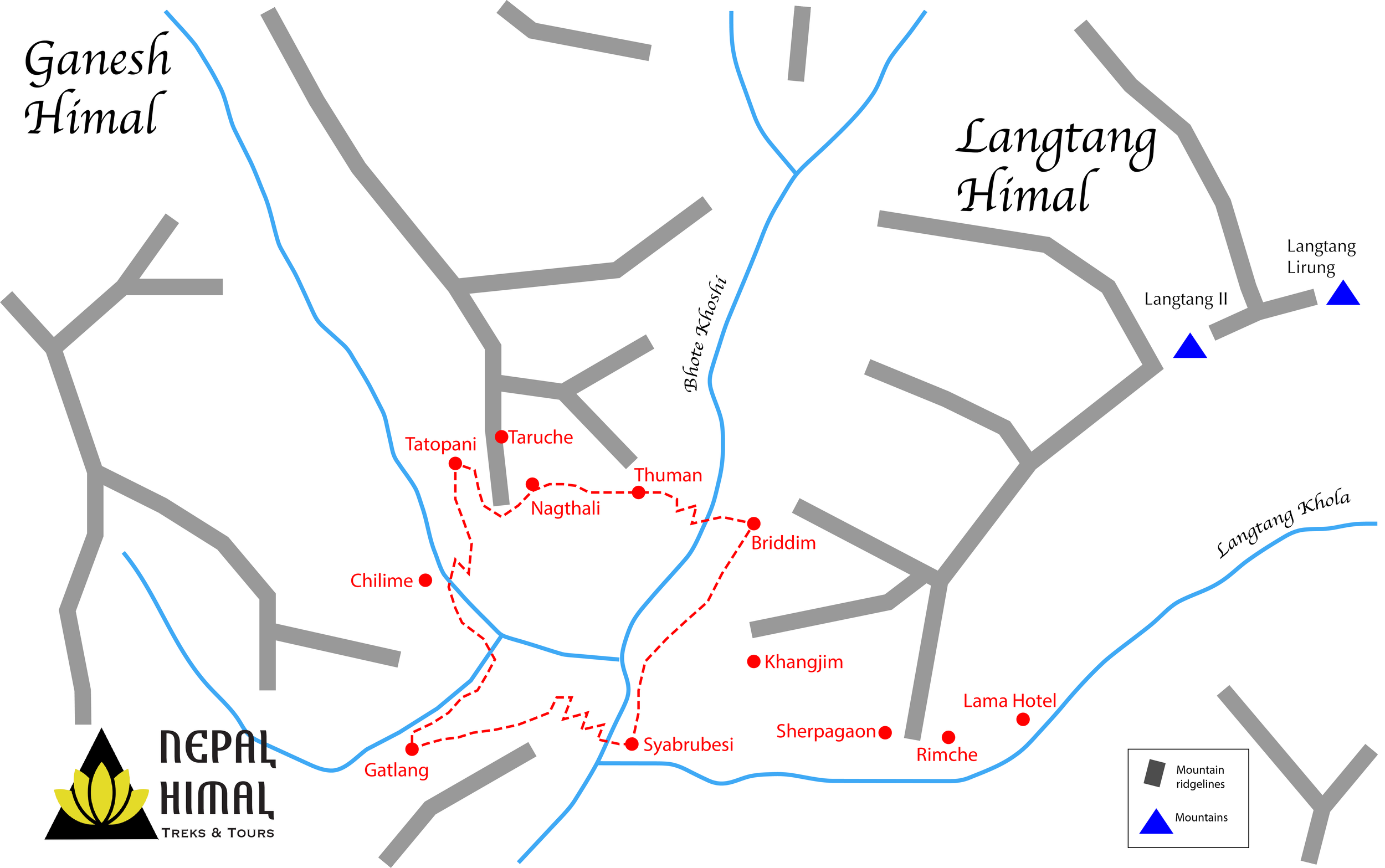 Map of the Tamang Heritage Trail