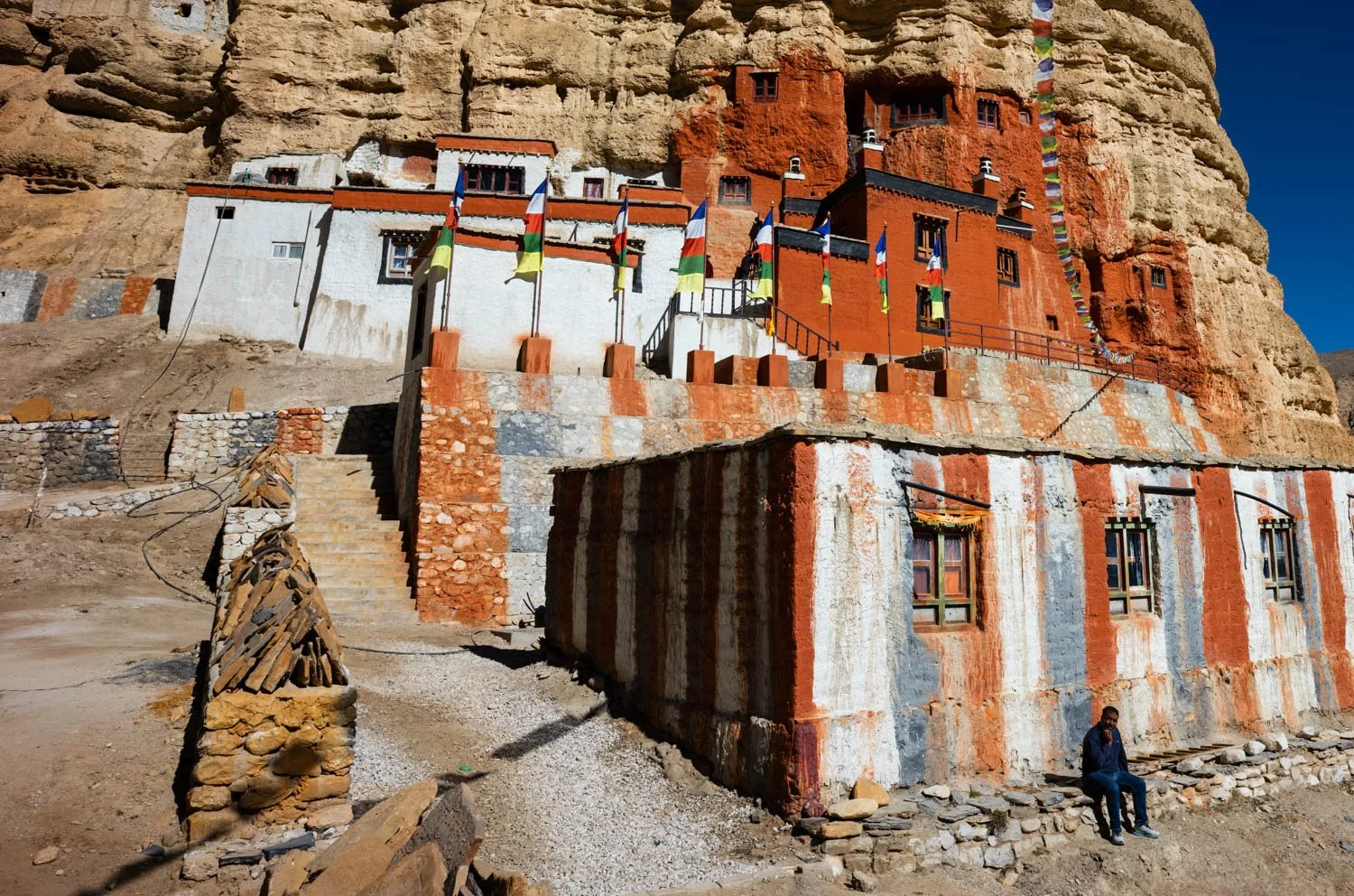 Nyphu Gompa in Chhoser, the northernmost village of Mustang