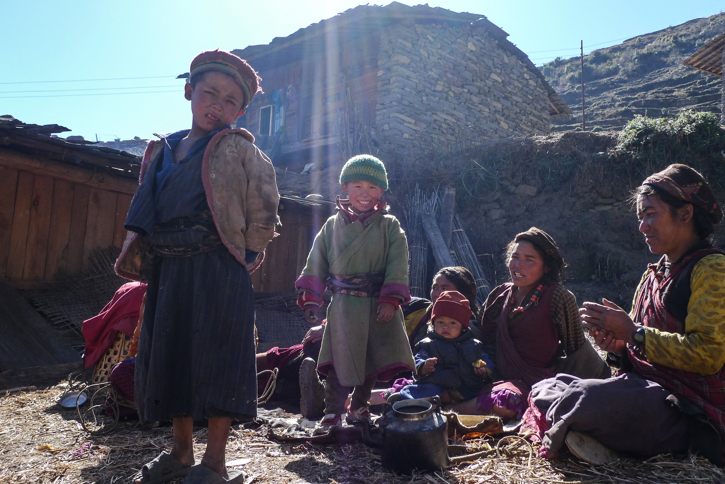 Children of the Tamang ethnic group on the Tamang Heritage Trail
