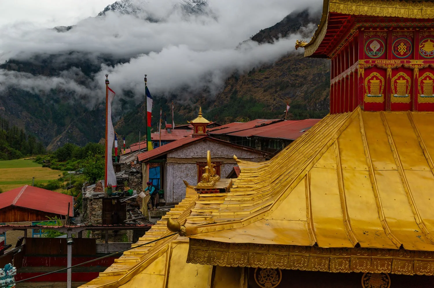 Village of Ripchet in Nepal's Tsum Valley