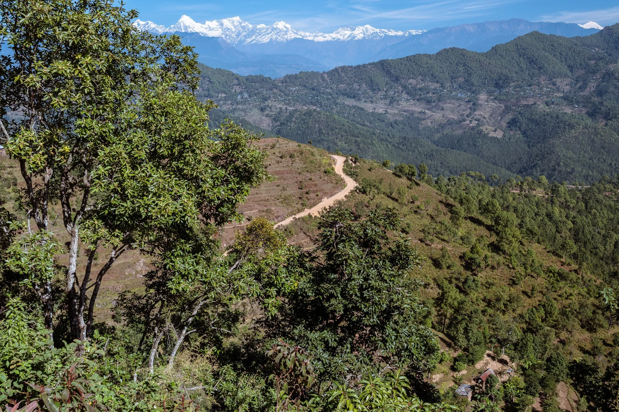 Distant mountain views in central Nepal