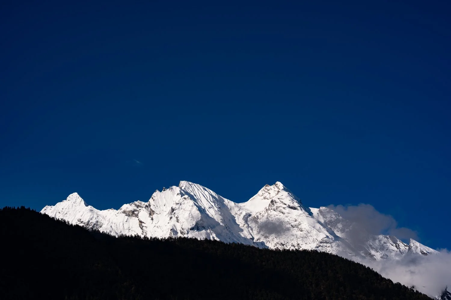 View of Ganesh Himal from Chhokang Paro in Nepal's Tsum Valley