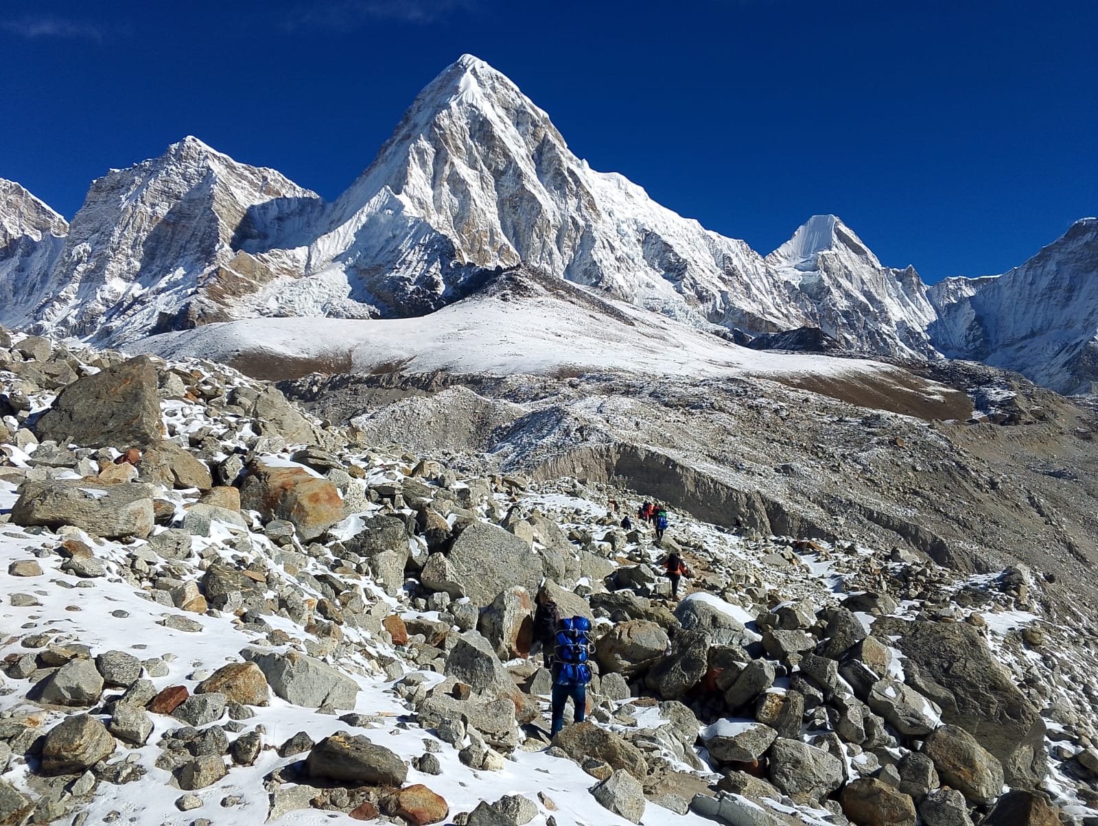 Trekkers on the way to Everest Base Camp