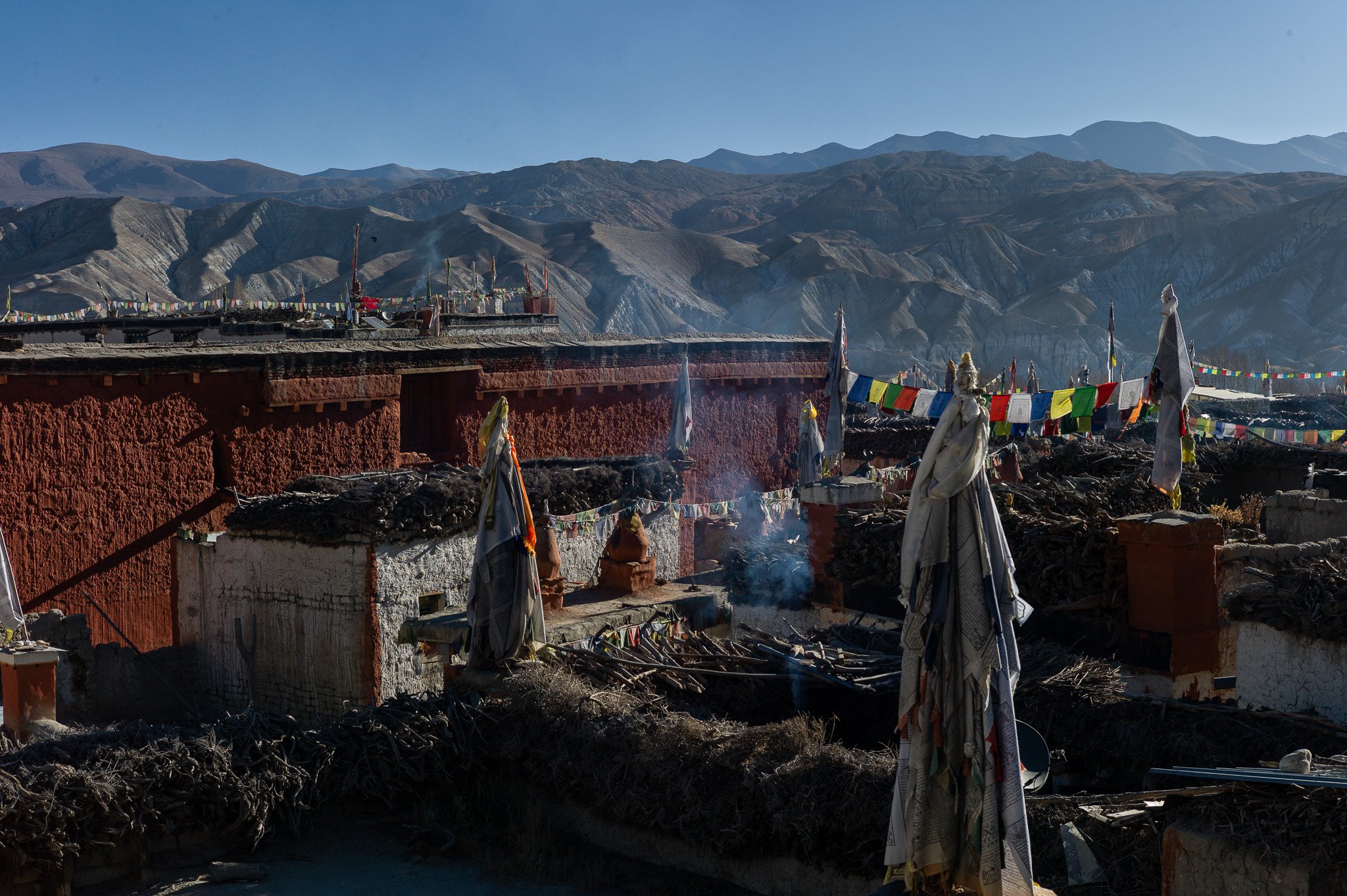Within the walled city of Lo Manthang in Nepal's Upper Mustang region.