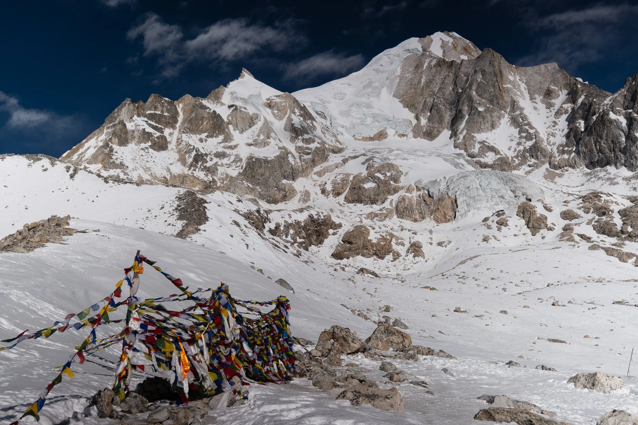 Larkya La pass (or spelled Larke pass) on the Manaslu Circuit in Nepal