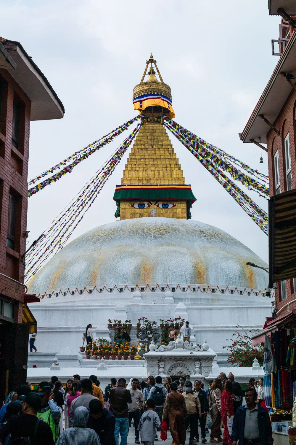 Visitors to Boudhanath, or Boudha, in Kathmandu