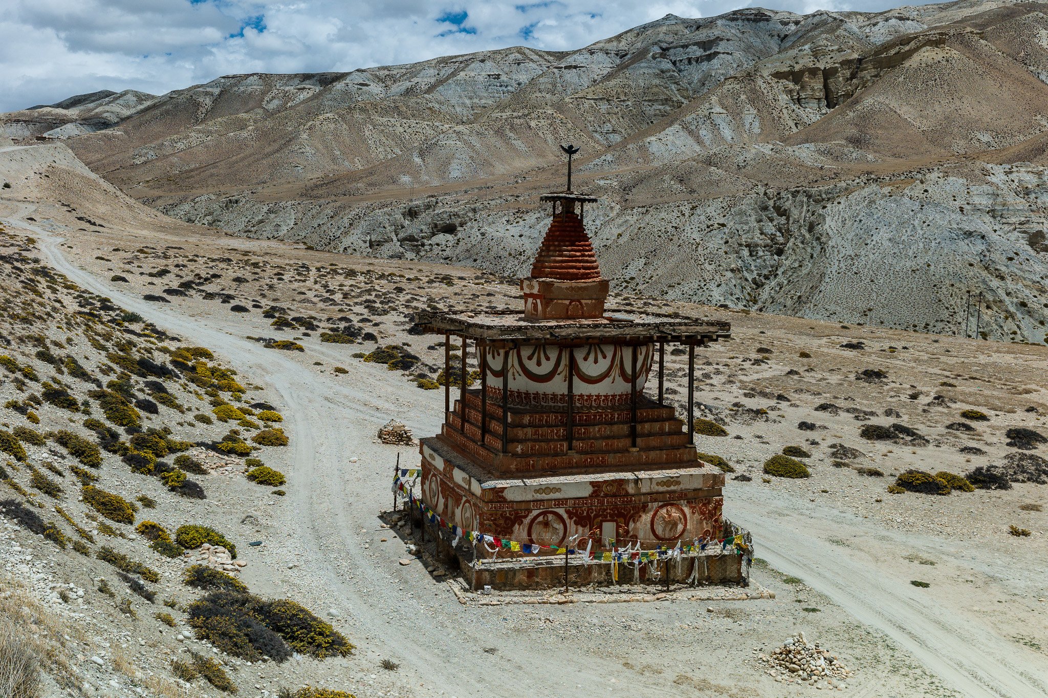 A chorten, or stupa, on the way to Lo Manthang in Nepal's Upper Mustang