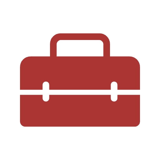 Icon of a brown briefcase with a handle and latch.