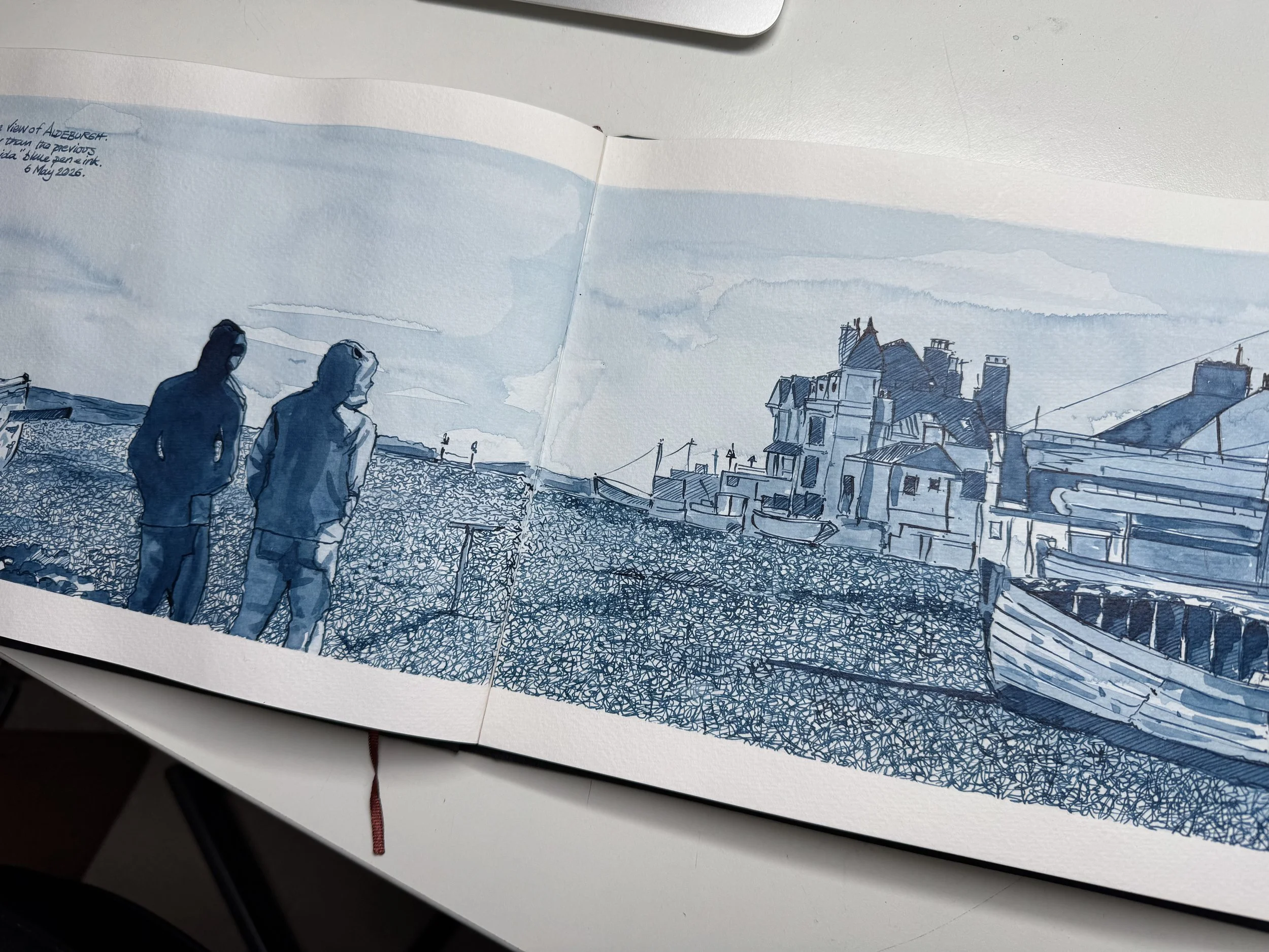 Aldeburgh Beach on a cold sunny Day in April