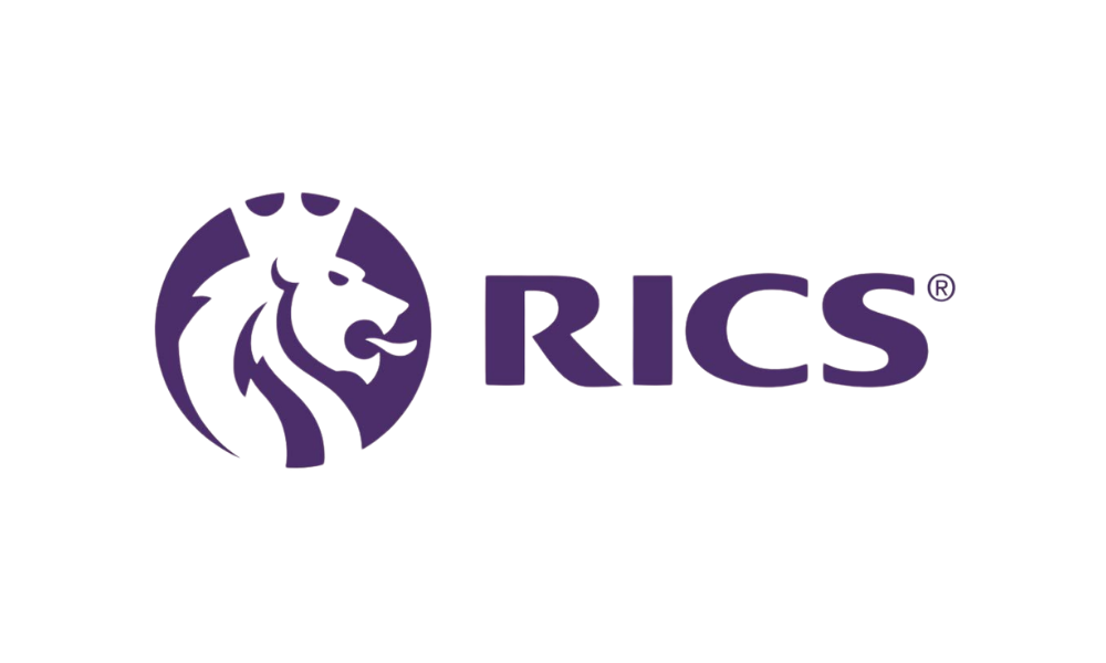 RICS logo featuring a stylized purple lion head inside a circle and the acronym 'RICS' to the right.