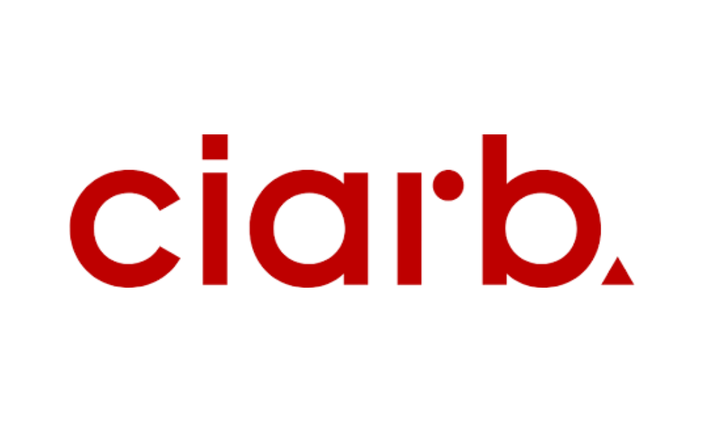 The logo of the Chartered Institute of Arbitrators is stylised with red lowercase letters and a small red triangle at the end of the word.