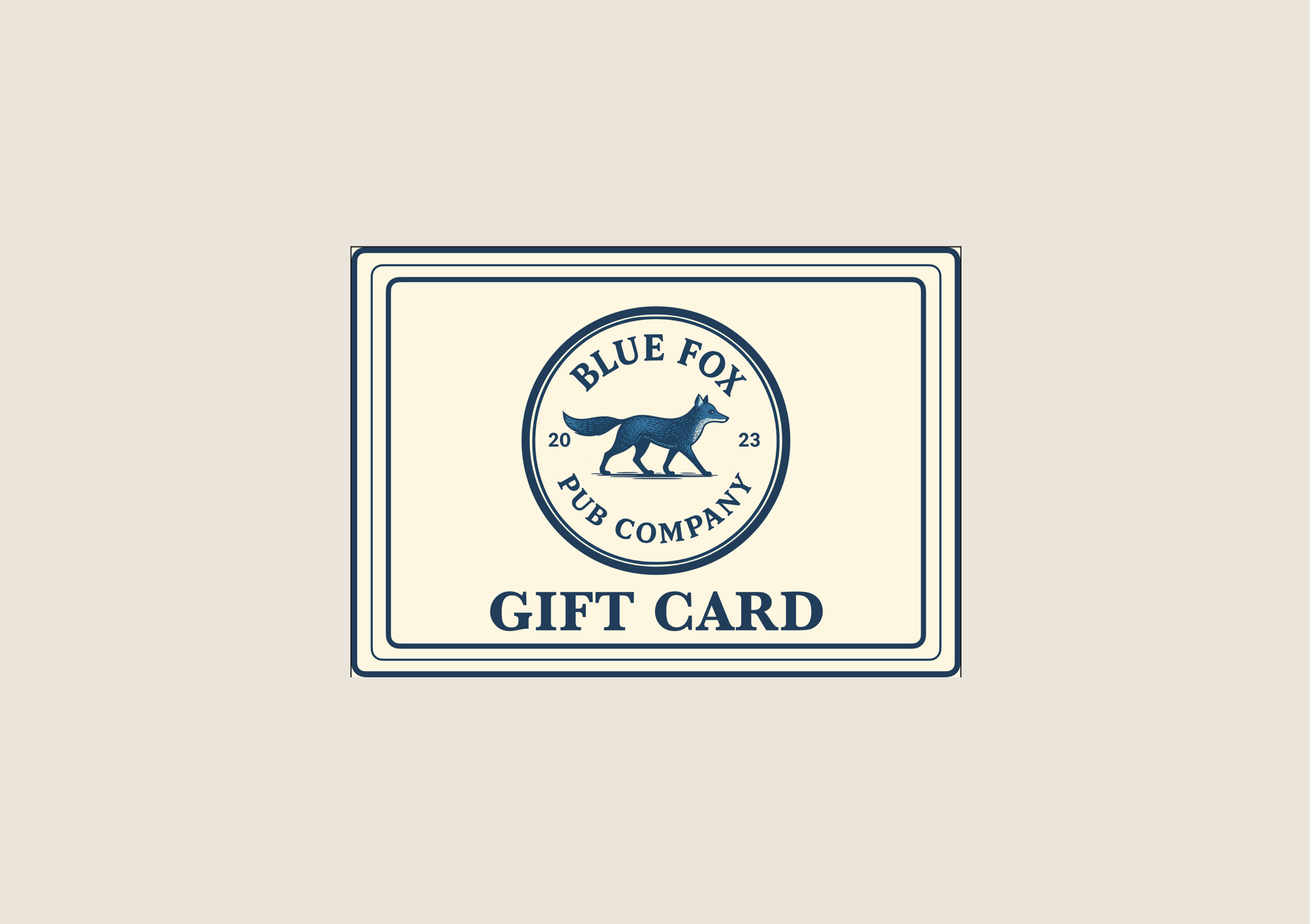 Blue Fox Pub Company Gift Card
