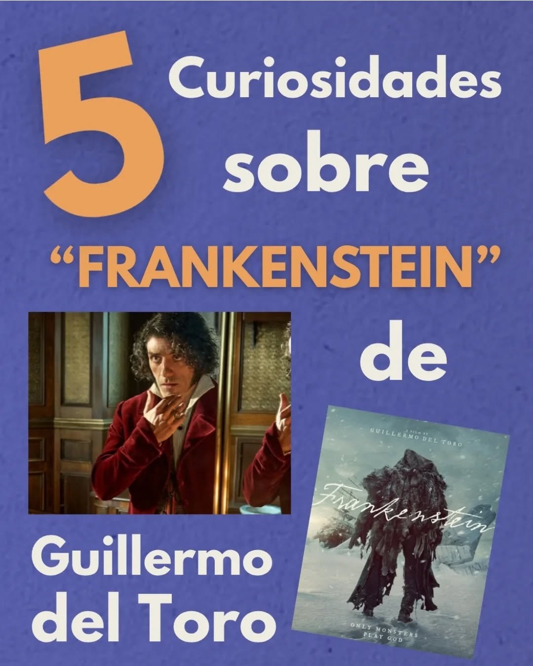 💡 5 curiosidades que te har&aacute;n ver Frankenstein de Guillermo del Toro de una manera completamente distinta ⚡🎬

En Cinemar sabemos que cuando una pel&iacute;cula nace desde la pasi&oacute;n, cada rinc&oacute;n est&aacute; cargado de intenci&oa